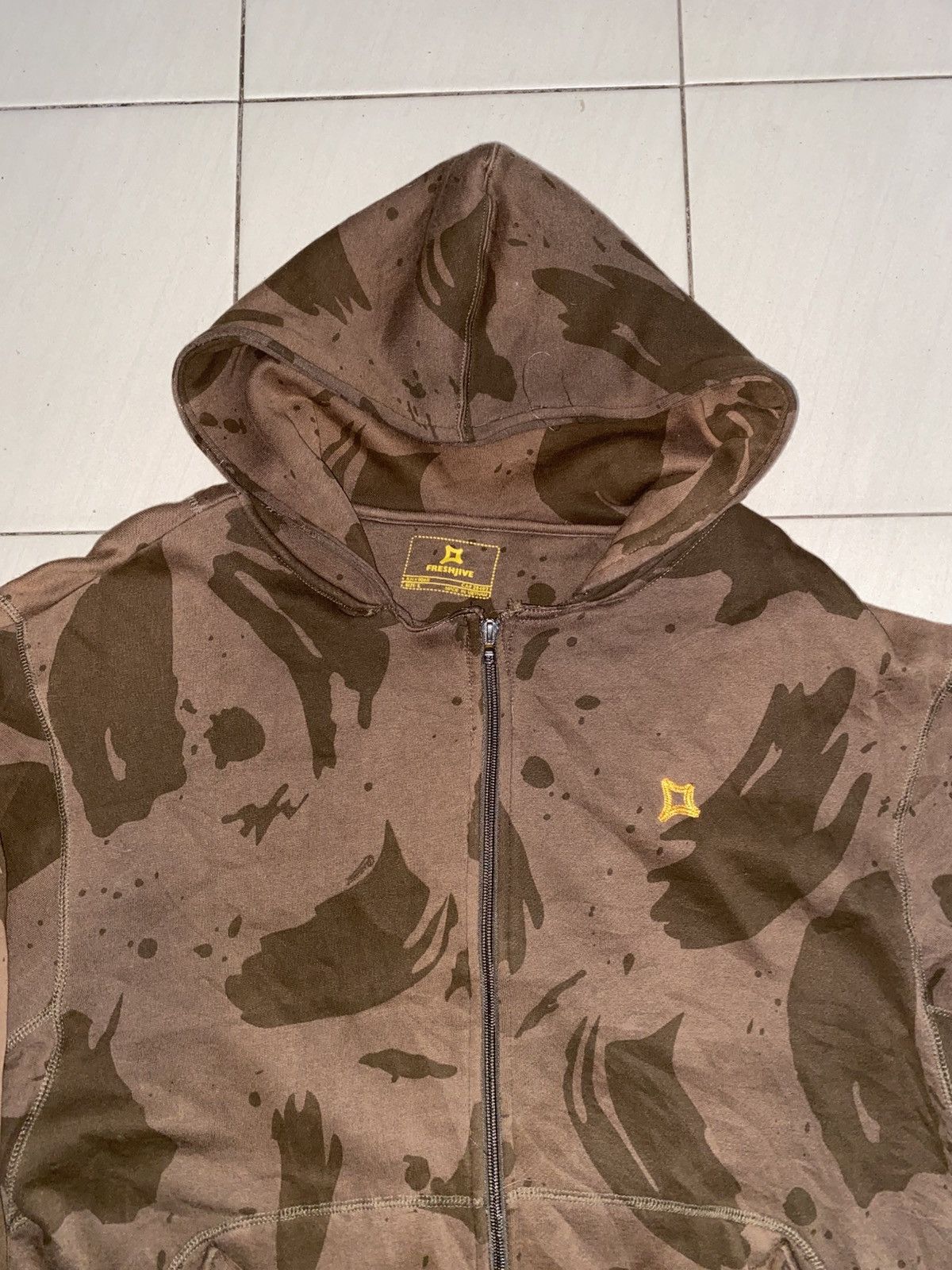 Freshjive × Vintage Freshhive Brown Camouflage Zipper Hoodie Size US L / EU 52-54 / 3 - 3 Thumbnail