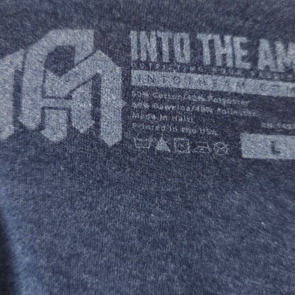 Vintage Into The AM Shirt Mens Large Blue Mountain Sunset Nature Clouds Trees Tee Size US L / EU 52-54 / 3 - 6 Thumbnail