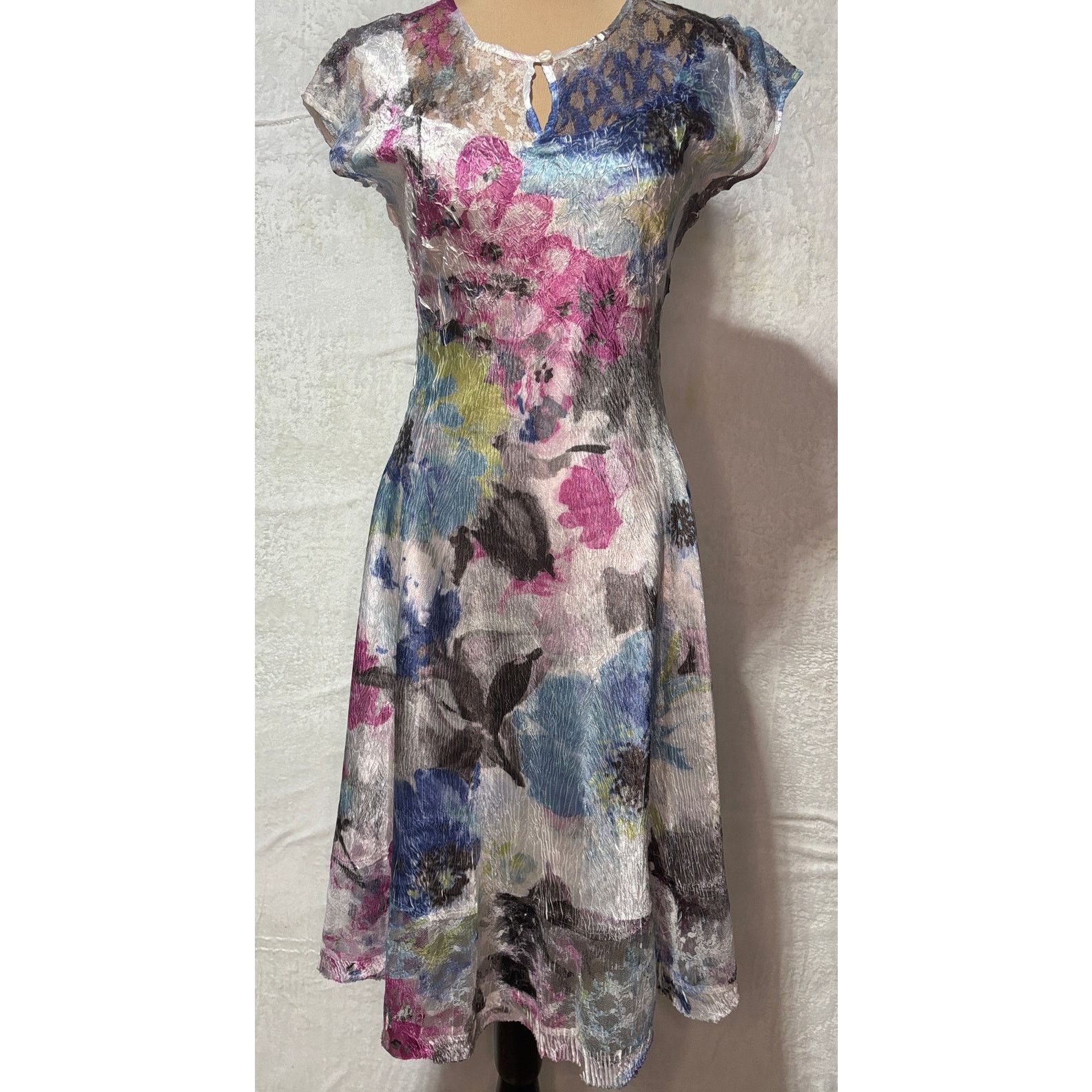 Other KOMAROV Women’s PETITE Chiffon Lace & Charmeuse Dress | M Size M / US 6-8 / IT 42-44 - 1 Thumbnail