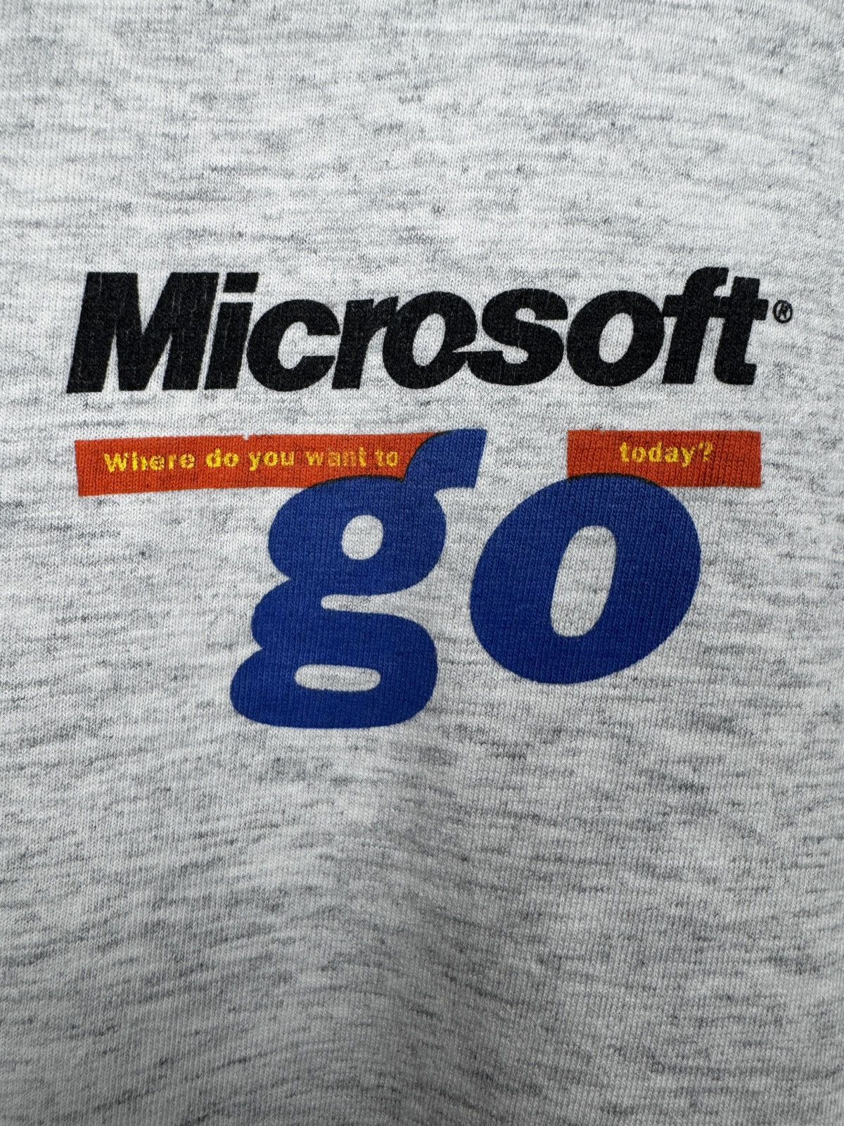 Jerzees Jerzees Vintage 90s Microsoft GO grey rare tee shirt Size US XL / EU 56 / 4 - 4 Thumbnail