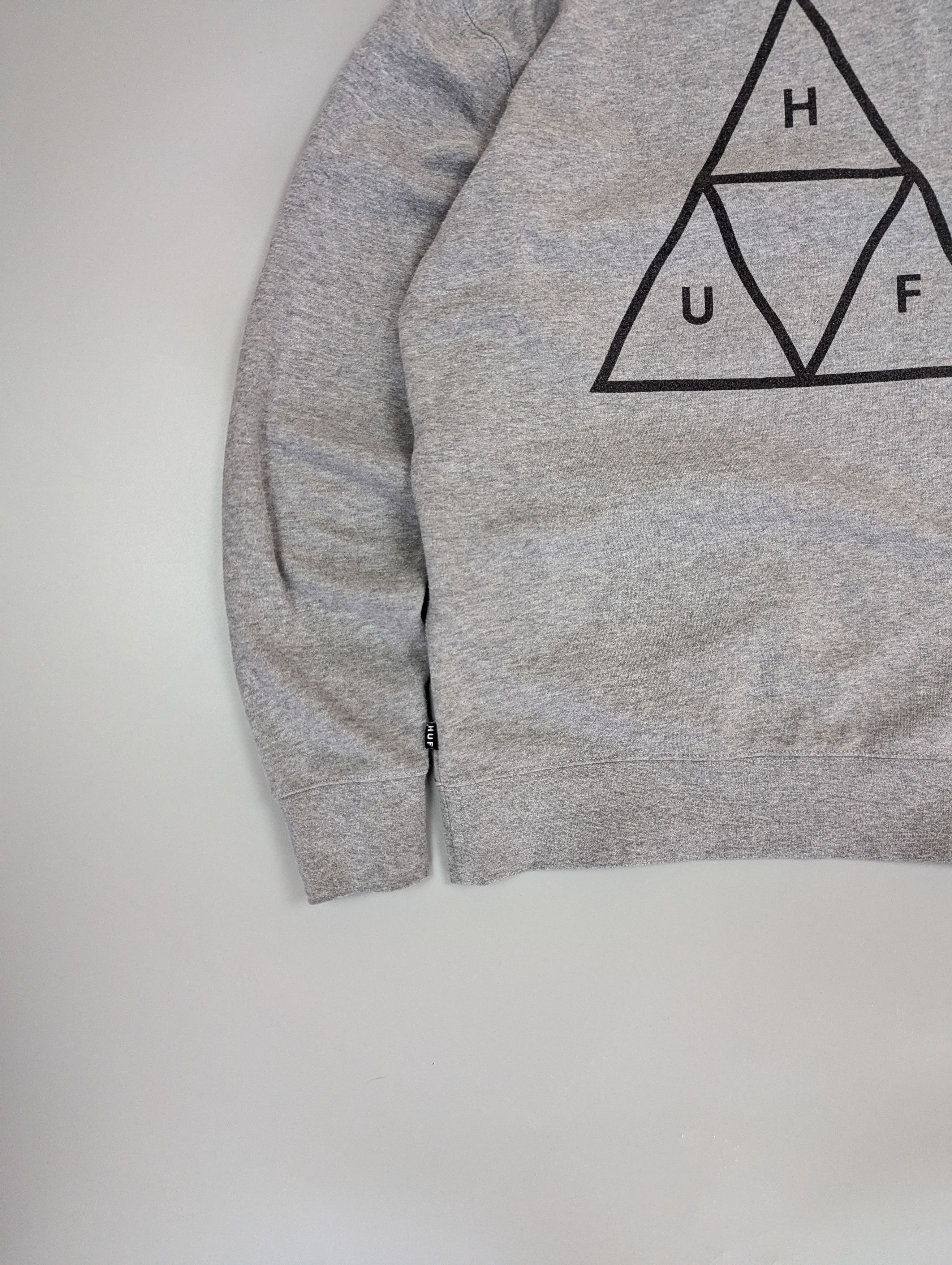 Huf HUF Essentials Triple Triangle Crewneck Sweatshirt Gray Sz S Size US M / EU 48-50 / 2 - 2 Thumbnail