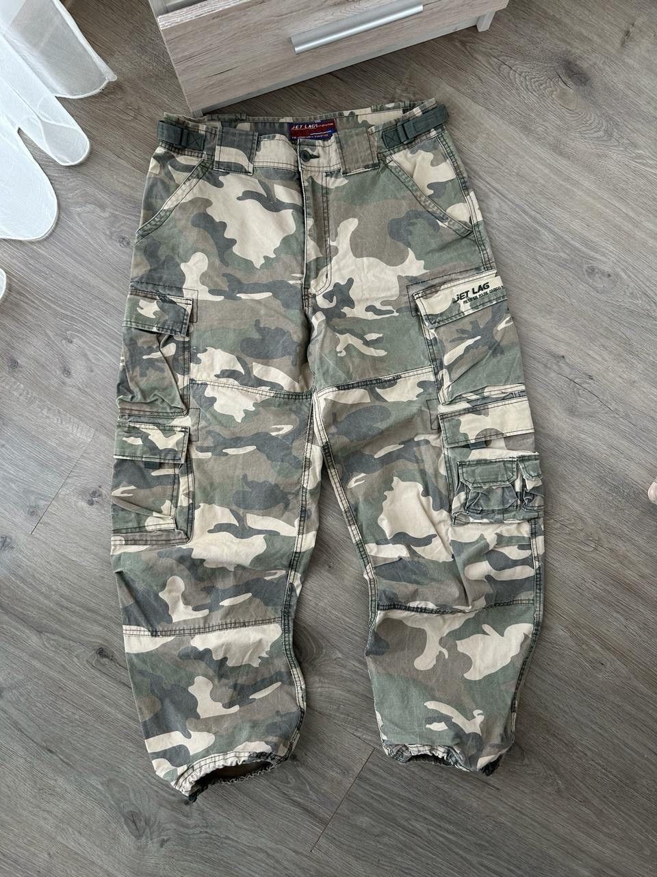 Japanese Brand × Jet Lag × Vintage Vintage Japanese Brand Camo Cargo Baggy Jet Lag Pants Size US 36 / EU 52 - 14 Thumbnail