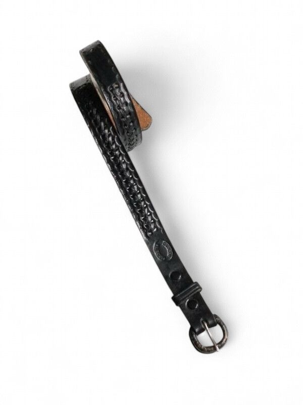 Vintage Vintage Black Leather Belt (30/S) Size ONE SIZE - 1 Thumbnail