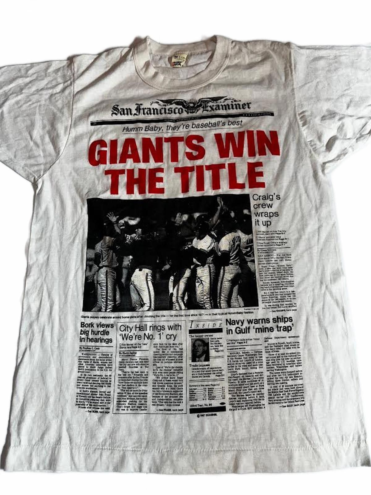 Other Vintage 1989 SF Giants “Win the Title” Tee Screen Stars Size US M / EU 48-50 / 2 - 1 Thumbnail