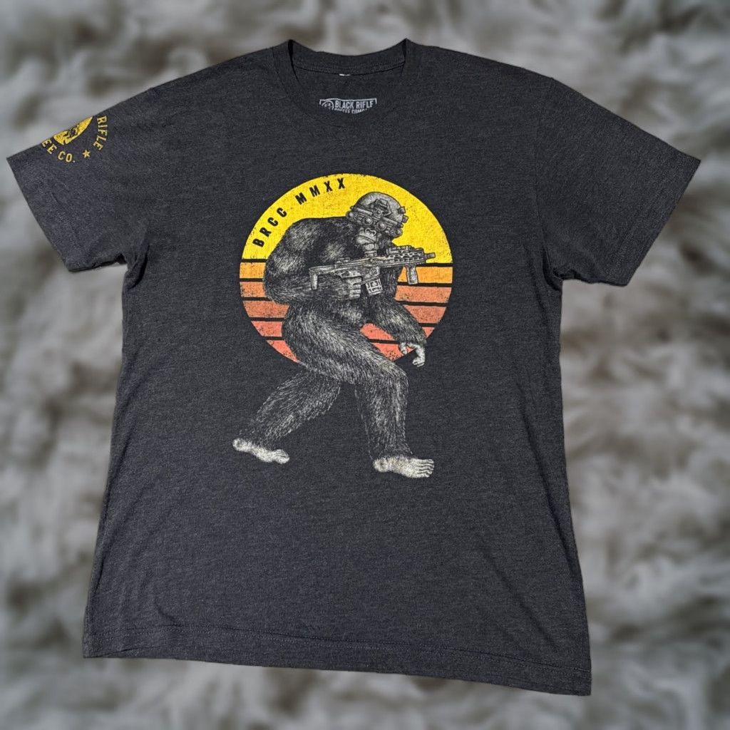 Vintage BRCC Black Rifle Coffee Company T Shirt Size Medium Gray Combat Sasquatch Men Short Sleeve Crew Neck Shirt Size US M / EU 48-50 / 2 - 1 Thumbnail