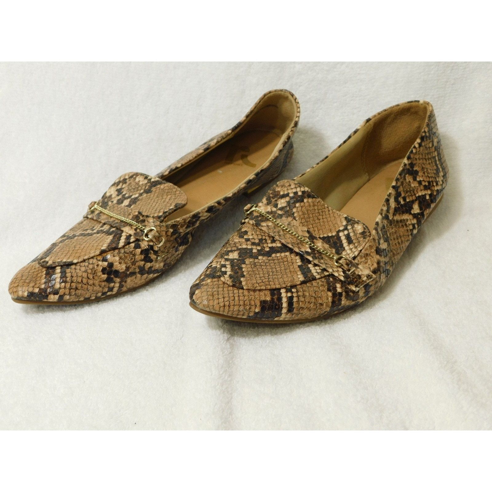 Other Report Brown Snake Skin Flat Slip On Shoes - 7 M Size US 7 / IT 37 - 2 Thumbnail