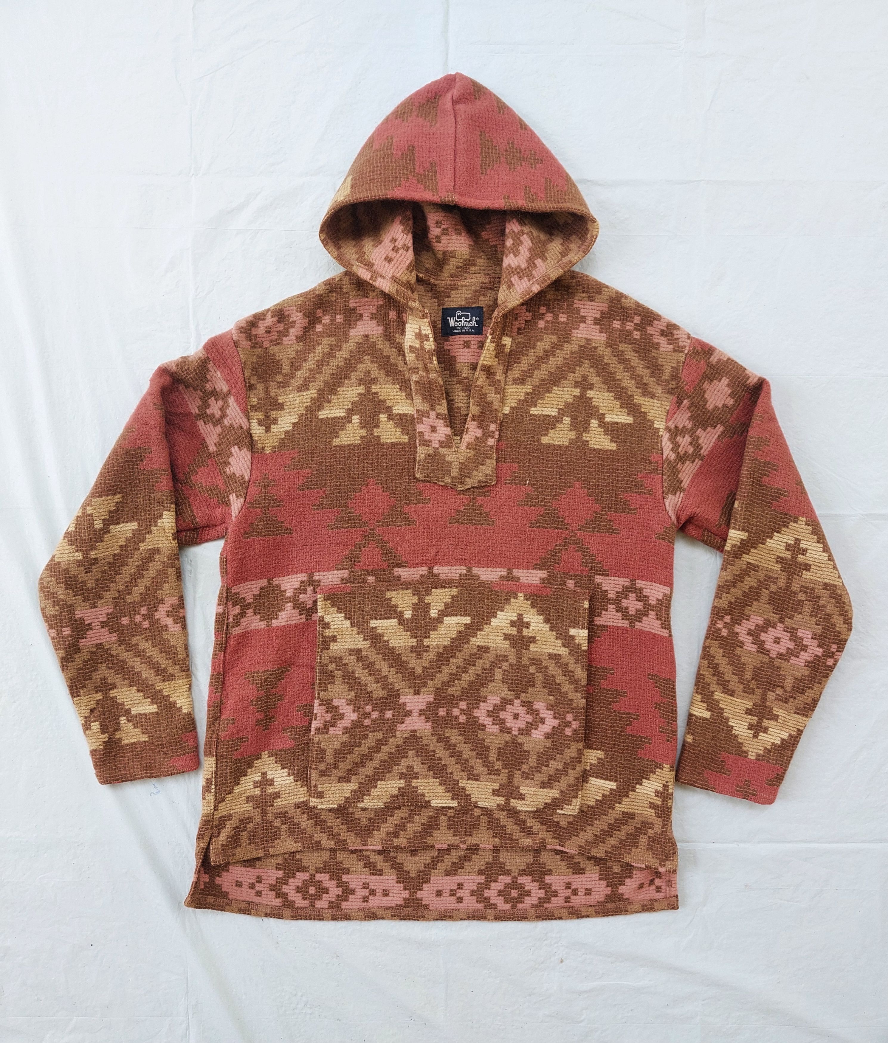 image of Woolrich Knitted Open Collar Sweater Navajo Aztec, Men's (Size Medium)