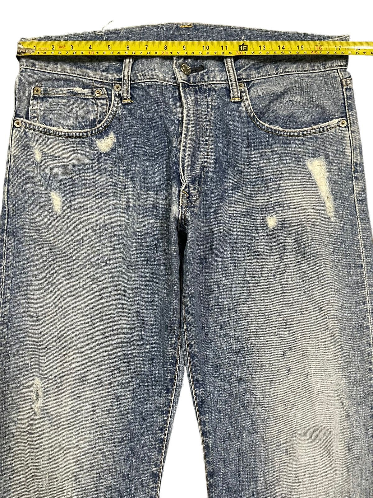 Edwin Vintage Japan Edwin 503 Blue Wash Distress Baggy Jeans Size US 34 / EU 50 - 10 Thumbnail