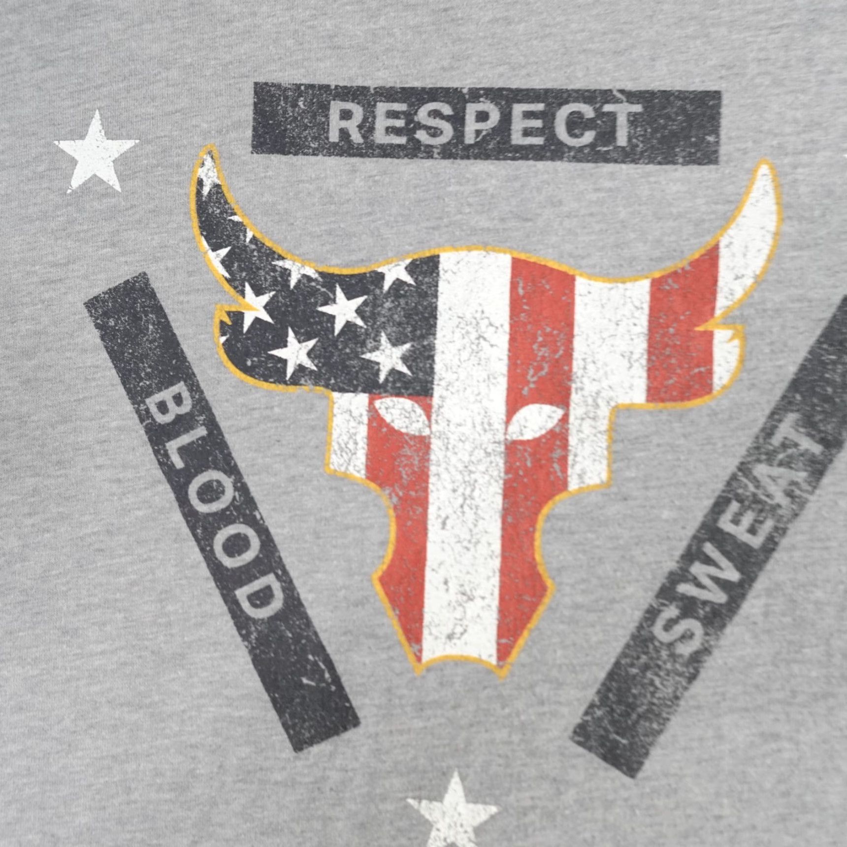 Under Armour Under Armour Project Rock Shirt Large Gray American Flag The Girlfriend Tee Shirt Women Size L / US 10 / IT 46 - 2 Thumbnail