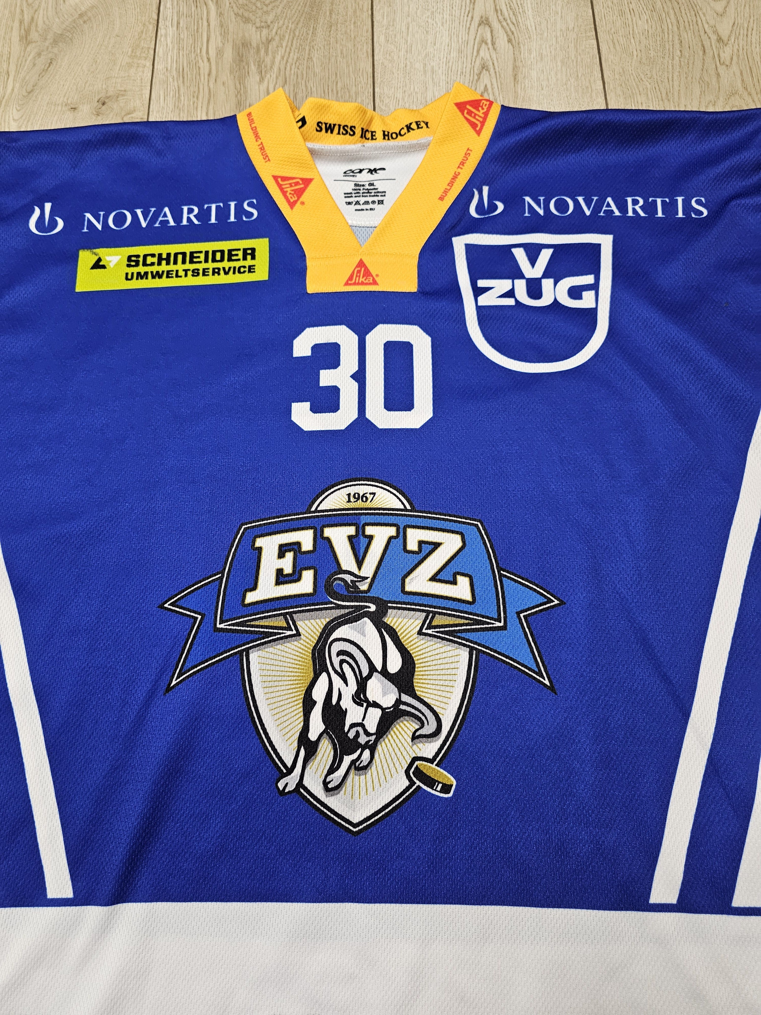 Vintage EVZ HOCKEY JERSEY EV ZUG JERSEY 2023 SWITZERLAND HOCKEY ICE Size US XL / EU 56 / 4 - 3 Thumbnail