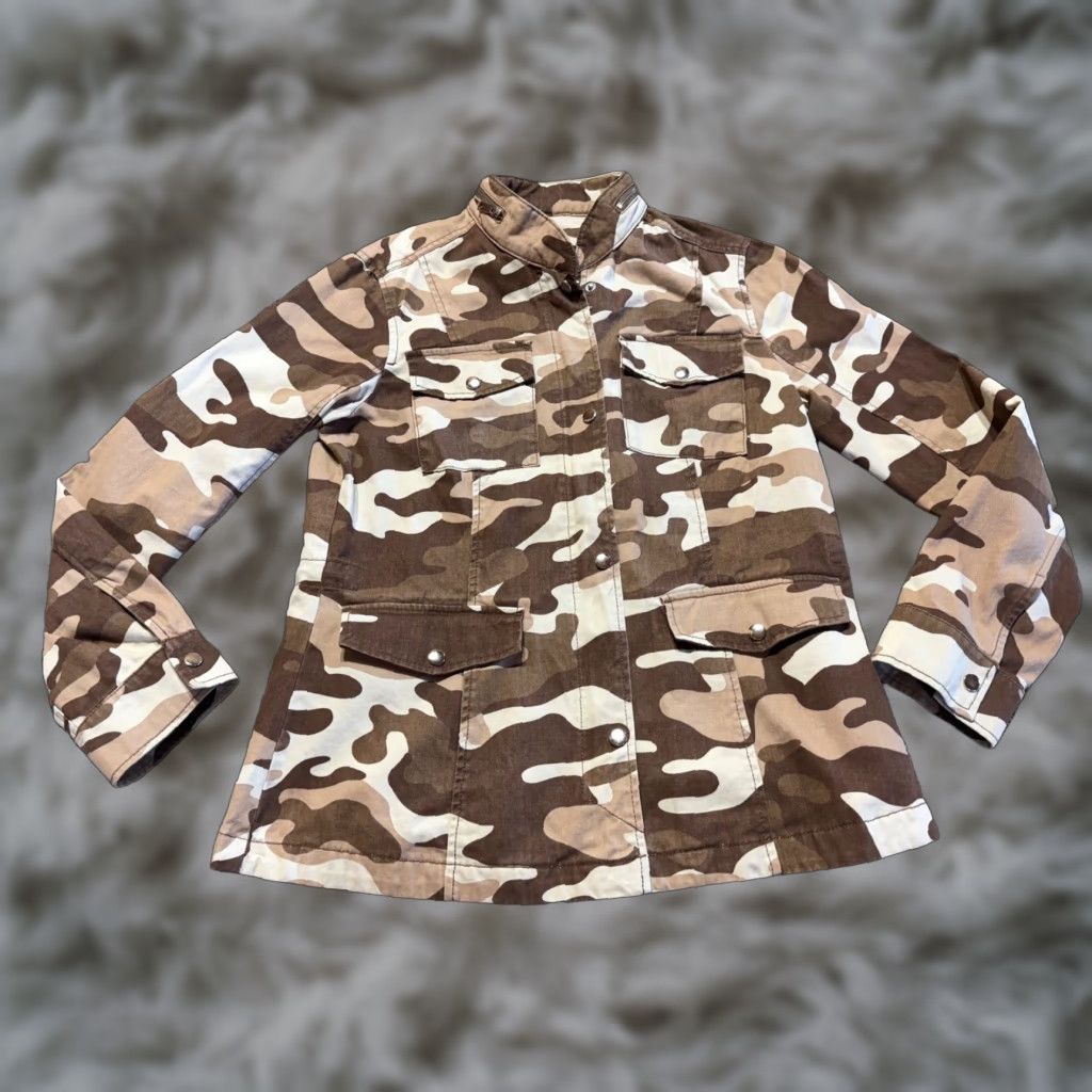 Vintage Love Tree Womens Jacket Desert Camouflage Brown Full Zip M Size Brown Camouflage Women Jacket Full Zip Womens Size M Size M / US 6-8 / IT 42-44 - 1 Thumbnail