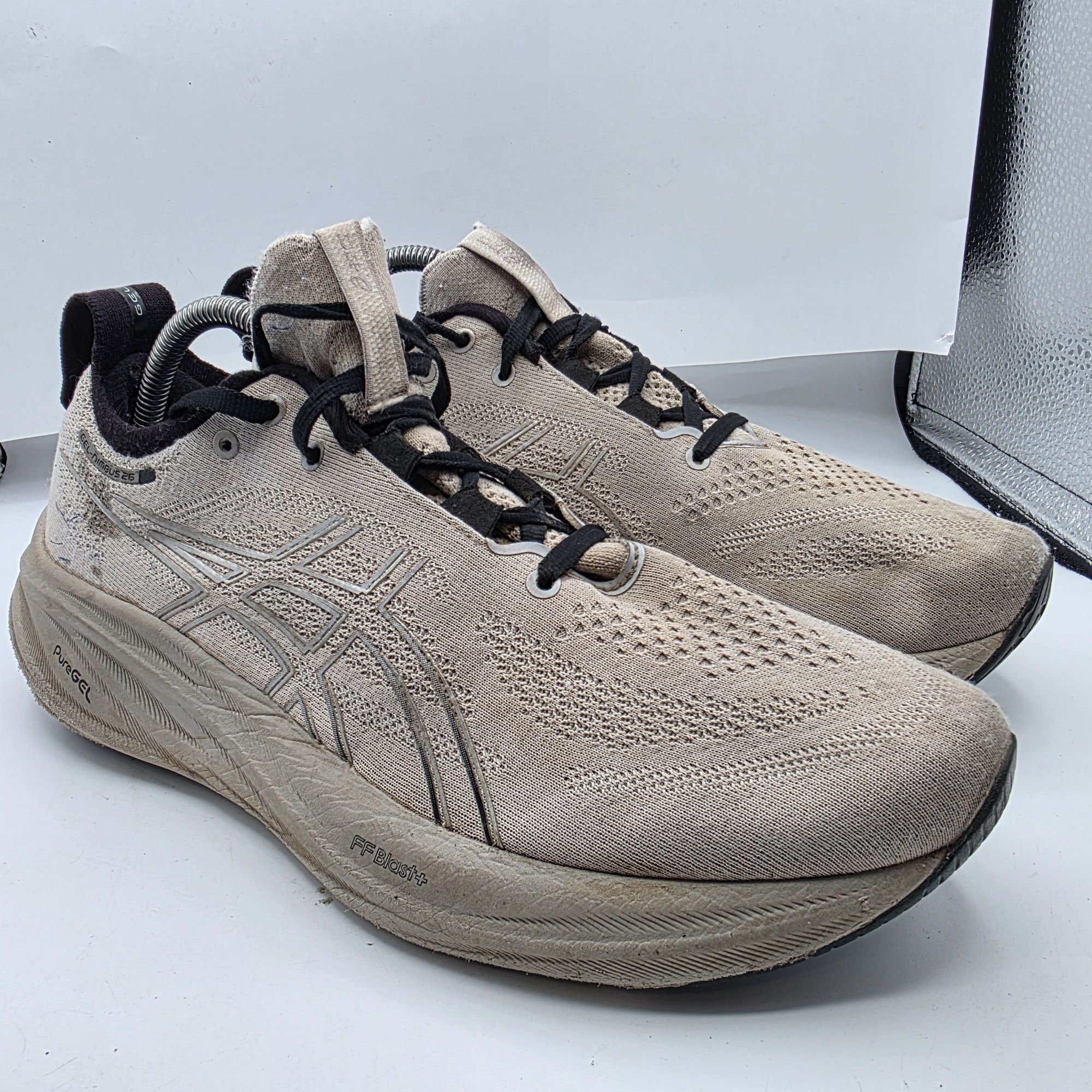 Asics ASICS Gel Nimbus 26 Mens Size 9 Gray Black Running Shoes Dur Size US 9 / EU 42 - 1 Thumbnail