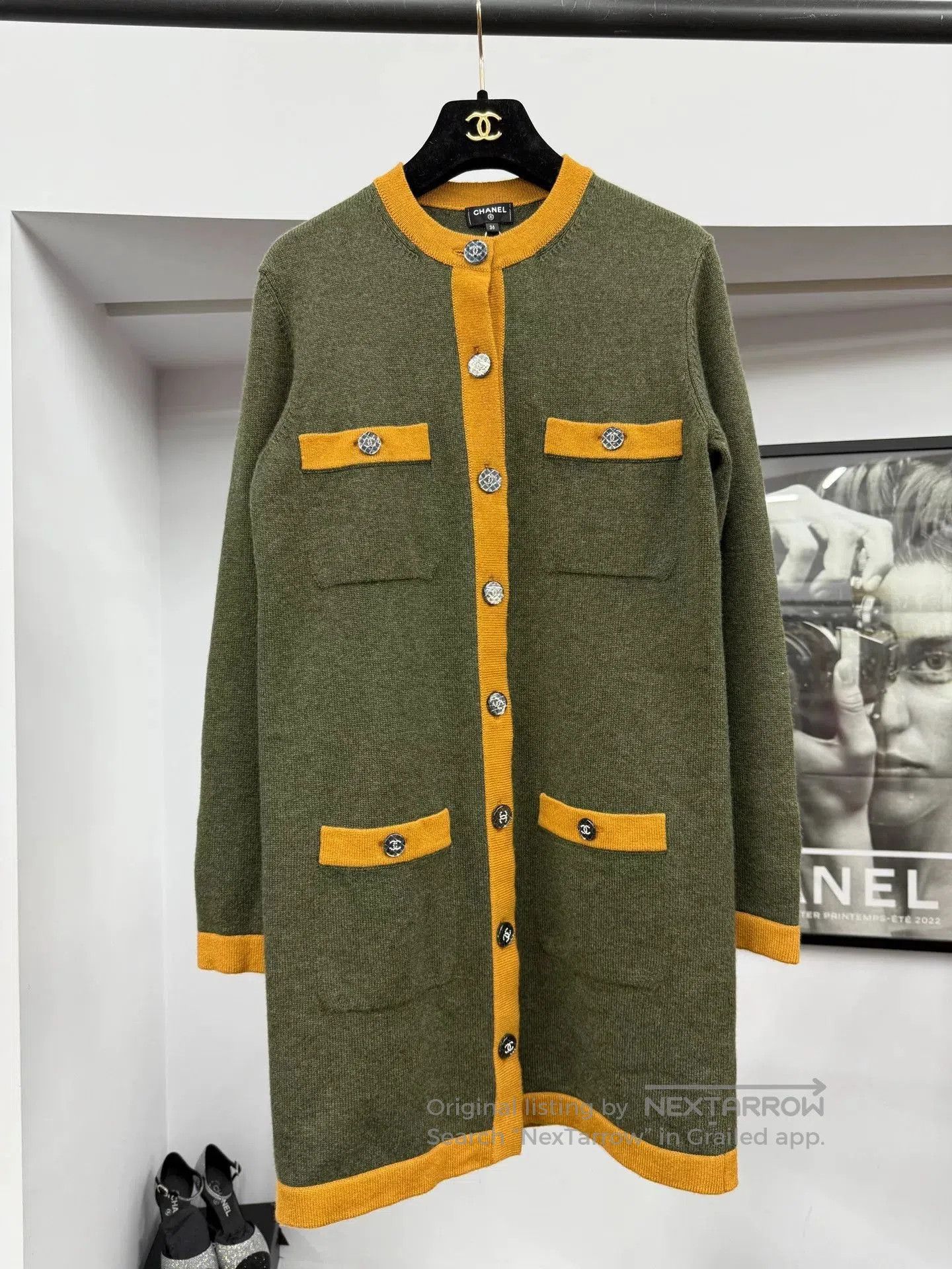 Chanel Chanel Long Cashmere Cardigan 4-Pocket. Size US M / EU 48-50 / 2 - 1 Thumbnail