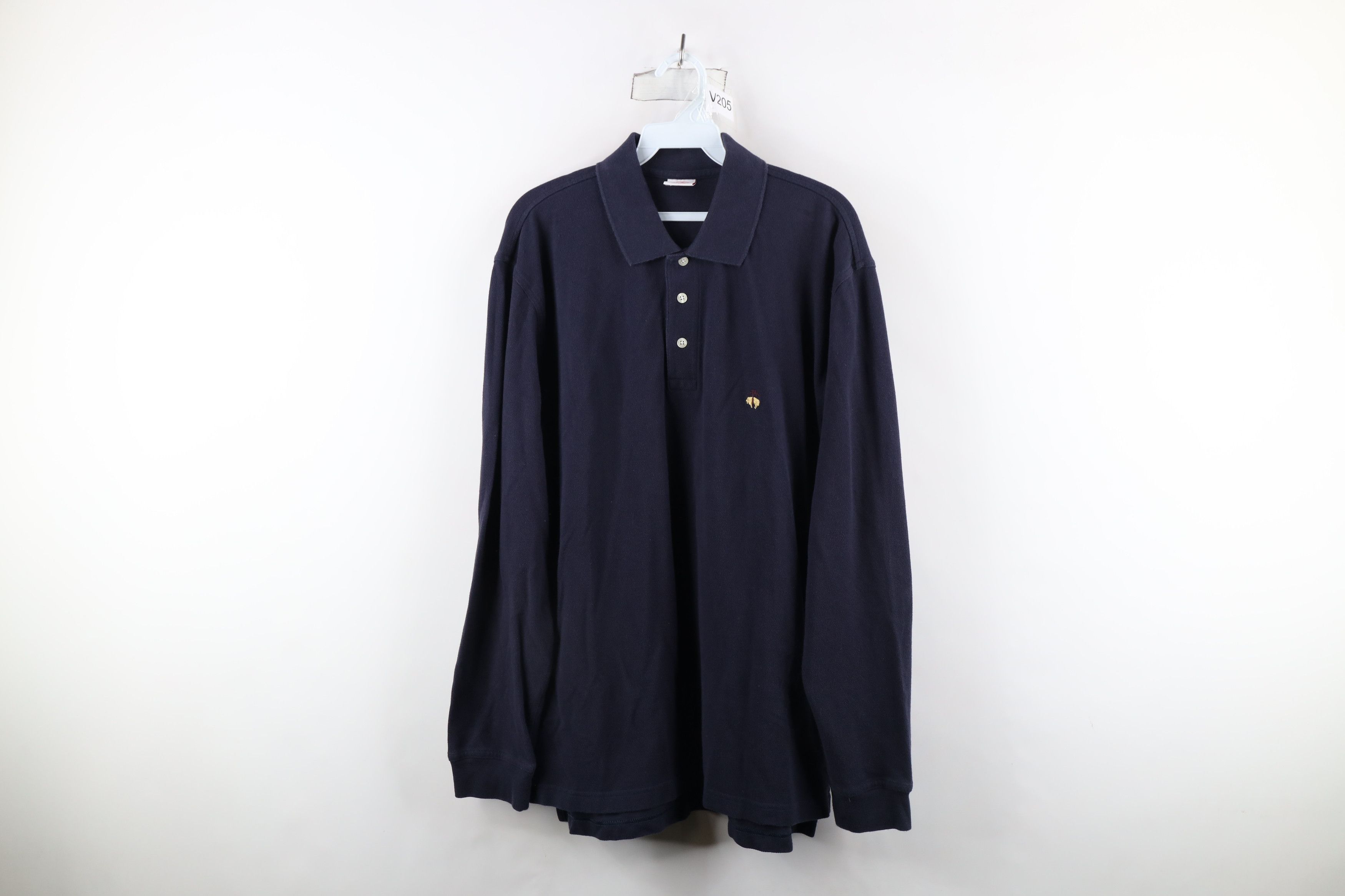 Brooks Brothers × Vintage Vintage 90s Brooks Brothers Cotton Long Sleeve Polo Shirt Size US L / EU 52-54 / 3 - 1 Thumbnail