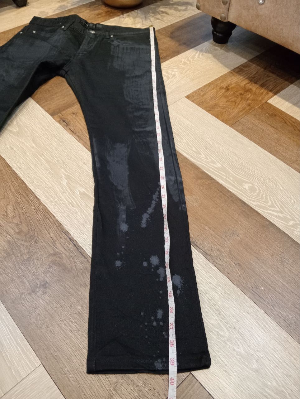 Davit Meursault Japan DAVIT MEURSAULT JAPAN BLACK STRETCH PANTS Size US 33 - 14 Thumbnail