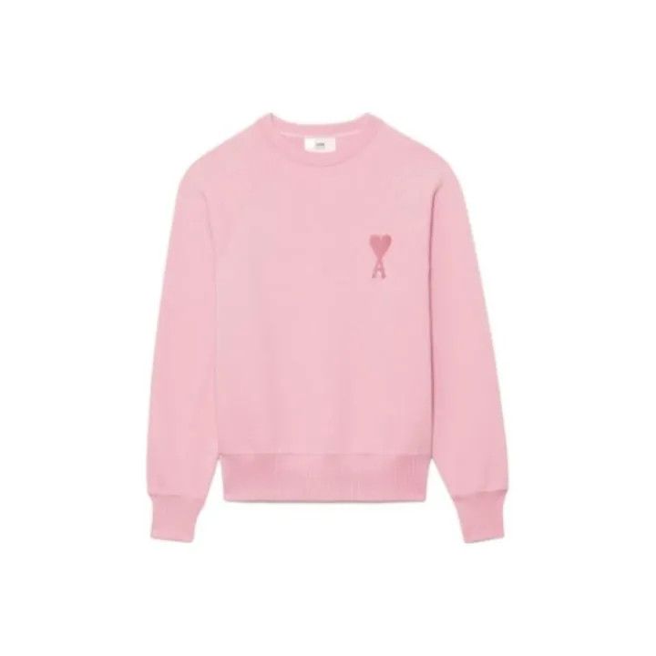 AMI AMIPARIS Pink Heart Logo Long Sleeve Sweatshirt 0079 Size US M / EU 48-50 / 2 - 1 Thumbnail