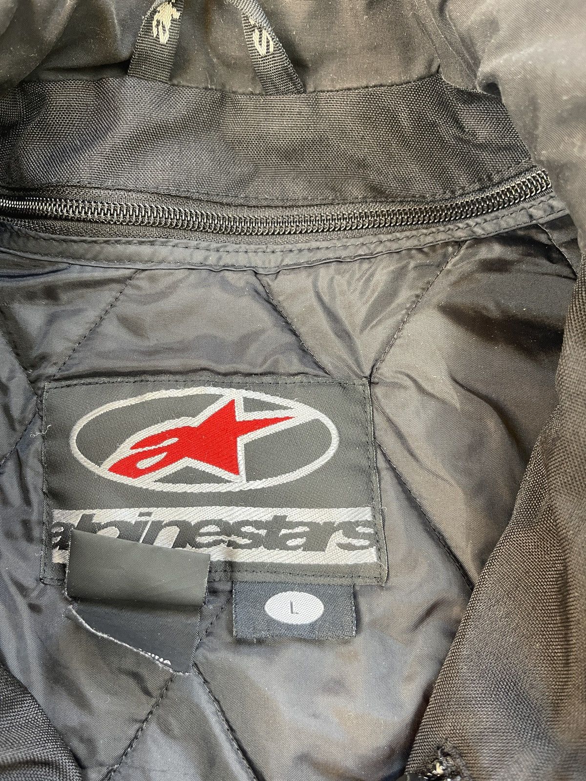 Vintage Vintage distressed Alpinestars biker leather jacket Size US L / EU 52-54 / 3 - 15 Thumbnail