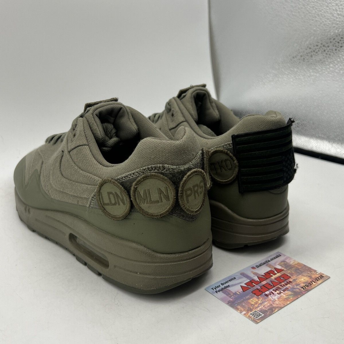 Nike Air max 1 patch steel green Size US 11 / EU 44 - 4 Thumbnail