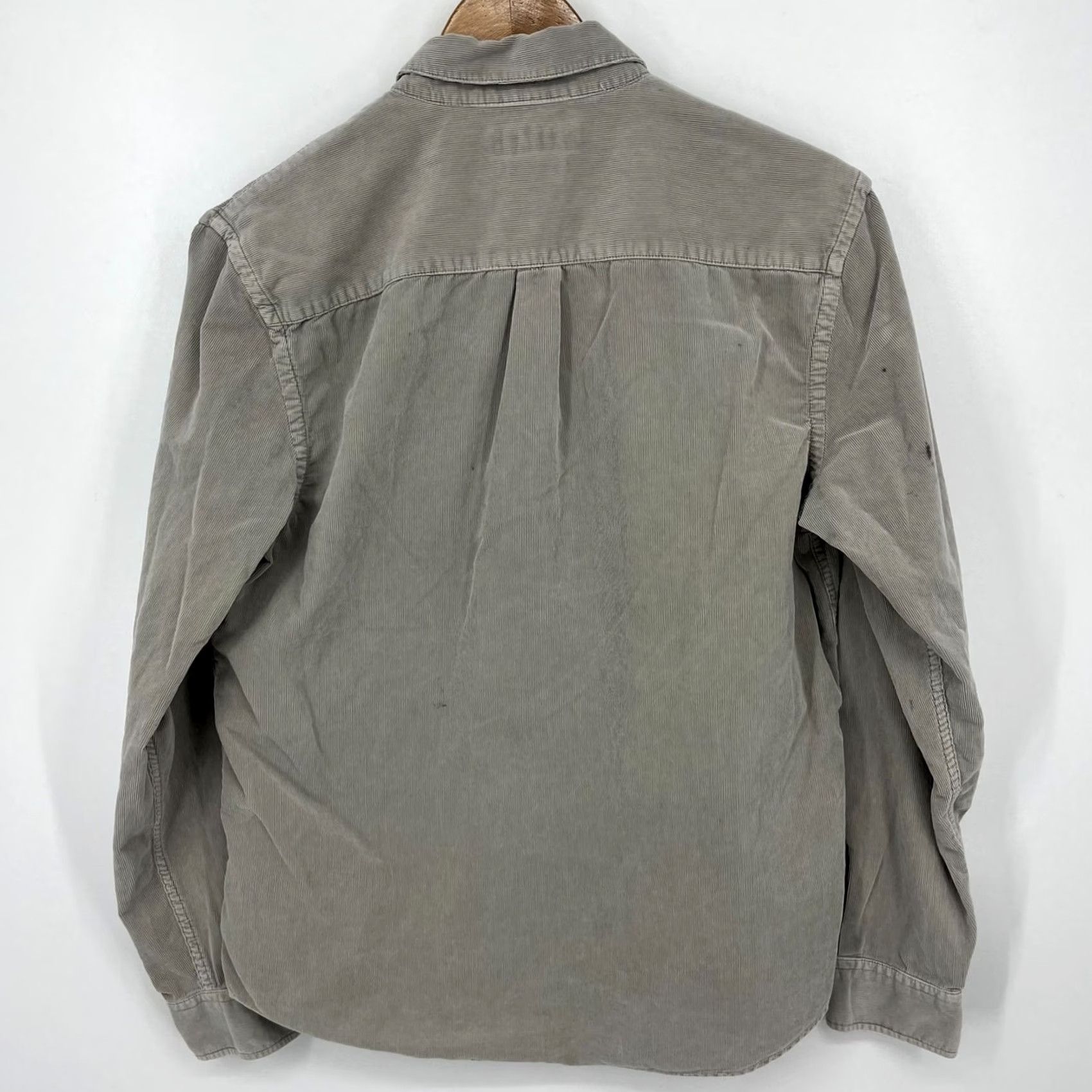 Lucky Brand Lucky Brand Long Sleeve Button-Up Shirt M Gray Corduroy Classic Fit Men Size US M / EU 48-50 / 2 - 7 Thumbnail