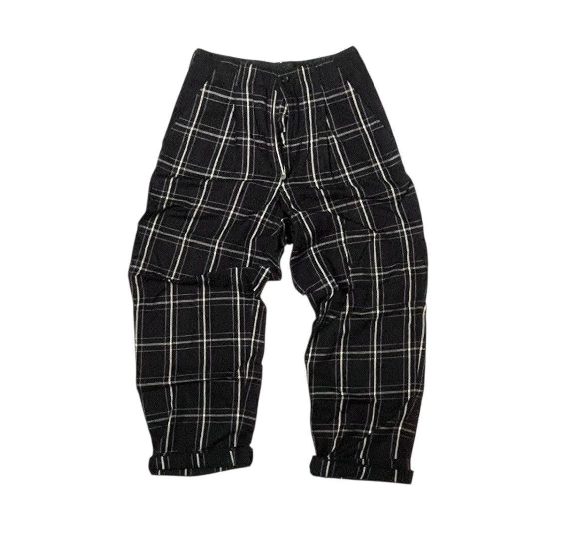 Comme des Garcons TAX FREE 🇺🇸 Vintage cdg homme checkered high waist trousers Size US 27 - 1 Thumbnail