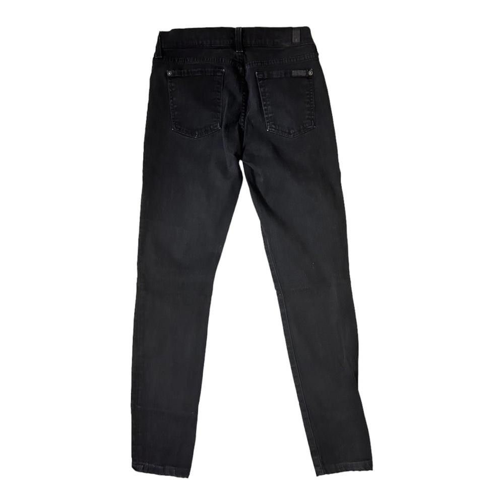 7 For All Mankind 7 For All Mankind l The Skinny Black Jeans Size 26 Size 26" / US 2 / IT 38 - 3 Thumbnail