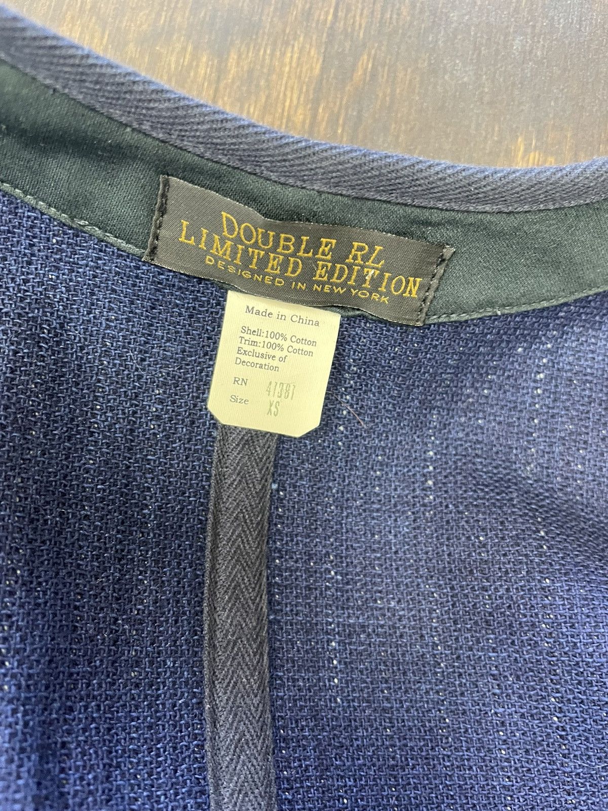 RRL Ralph Lauren Indigo Dyed Textured Cotton Patch Pocket Snap Closure Vest Size US XS / EU 42 / 0 - 6 Thumbnail