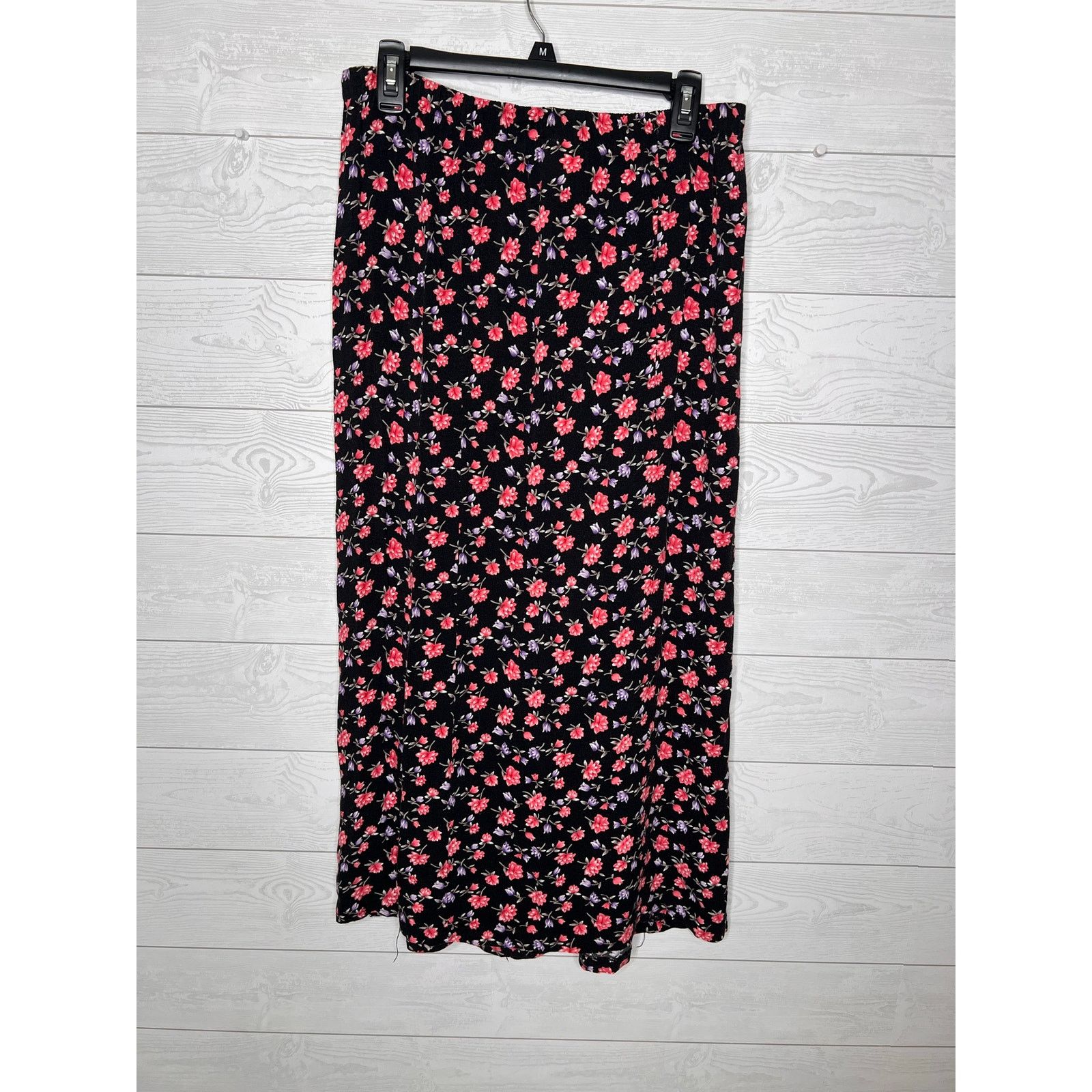 Other Vintage 90s TR Bentley Floral Rayon Maxi Skirt Whimsigoth Size 34" / US 12 / IT 48 - 3 Thumbnail