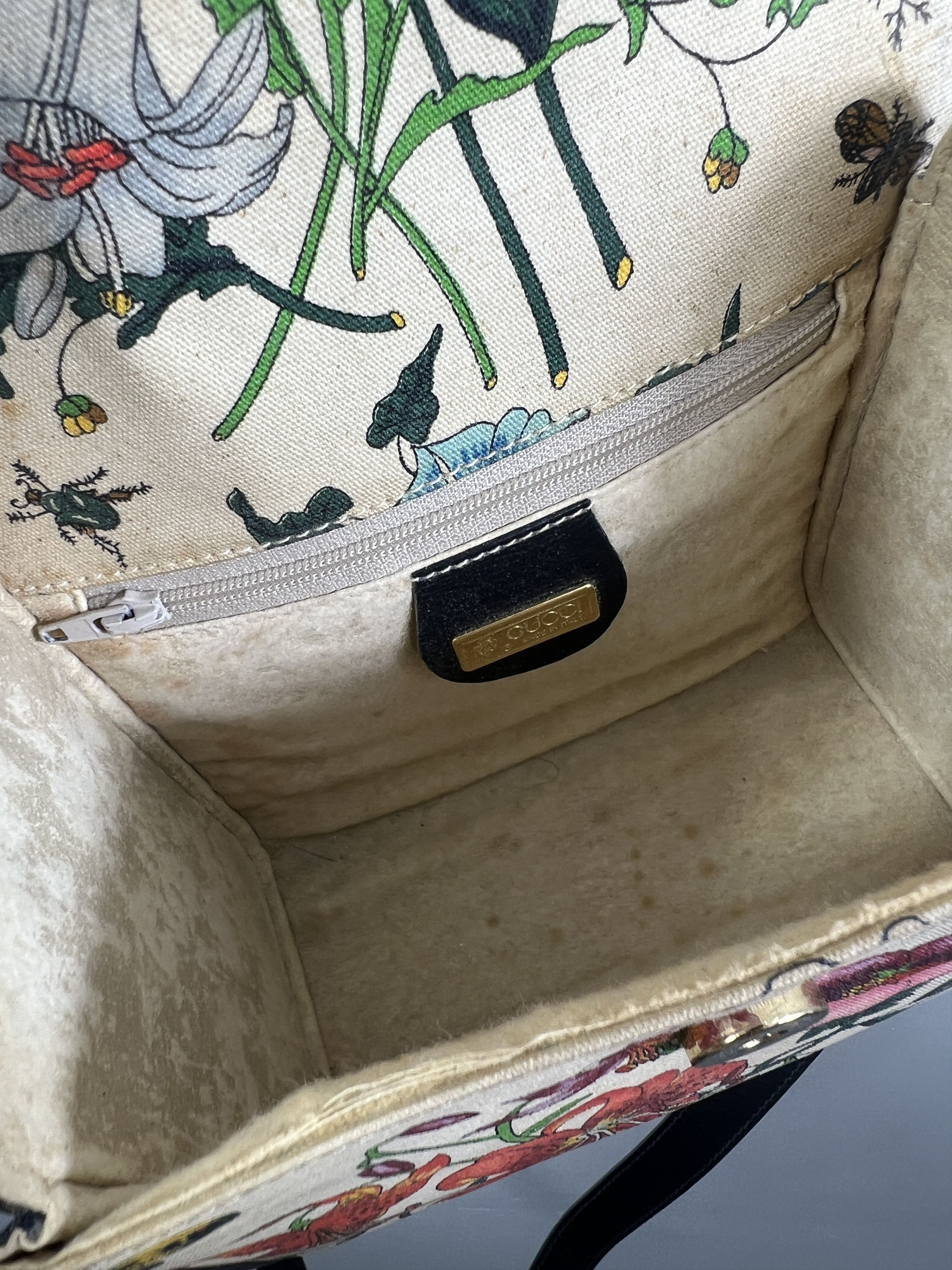 Gucci Vintage GUCCI Floral Printed Canvas Shoulder Bag Size ONE SIZE - 11 Thumbnail