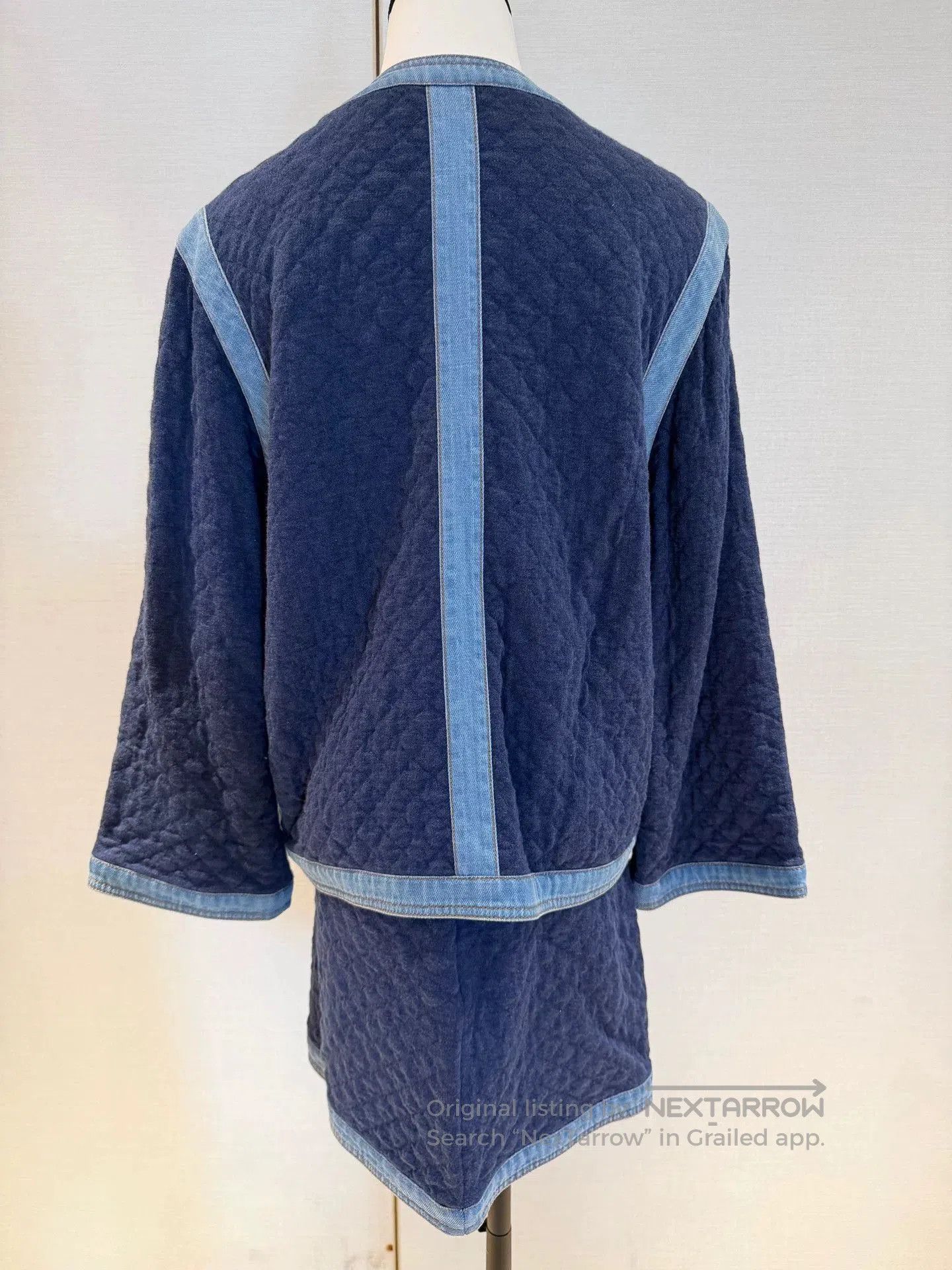 Chanel Chanel Blue Denim Quilted Skirt. Size US 36 / EU 52 - 2 Thumbnail