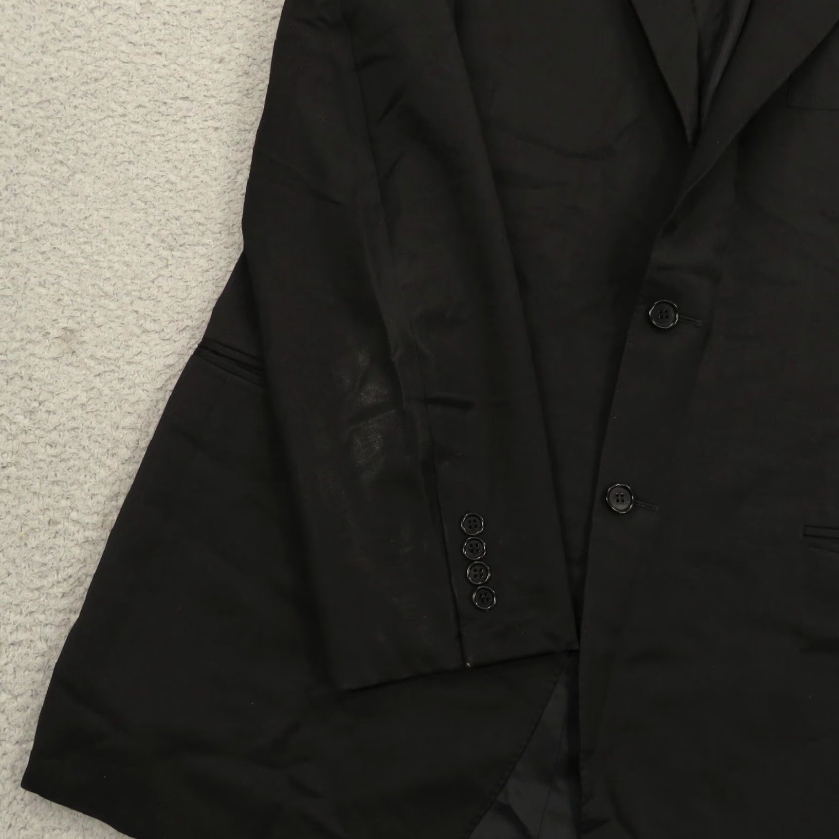 Canali Canali 1934 Blazer Wool Black 2 Button Formal Jacket Italian Made Double-Vented Notch Lapel Men 44L Regular Blazer/Coat Size 44R - 5 Thumbnail