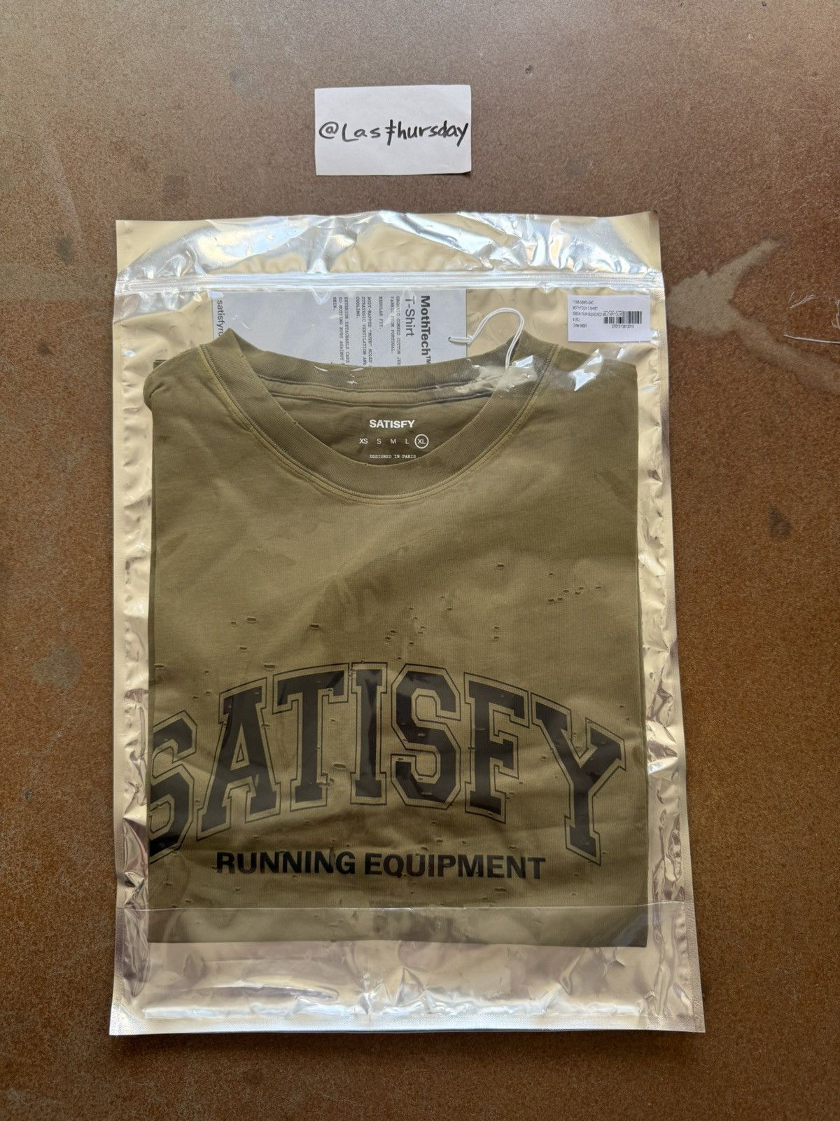 Satisfy Satisfy Running Equipment MothTech Tee Olive Green XL Size US XL / EU 56 / 4 - 3 Thumbnail