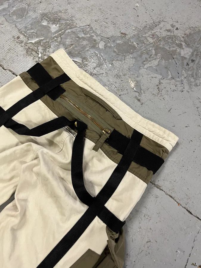 Jean Paul Gaultier AW2003 Jean Paul Gaultier Bondage Beige Cargo Parachute Pants Size US 39 - 11 Thumbnail