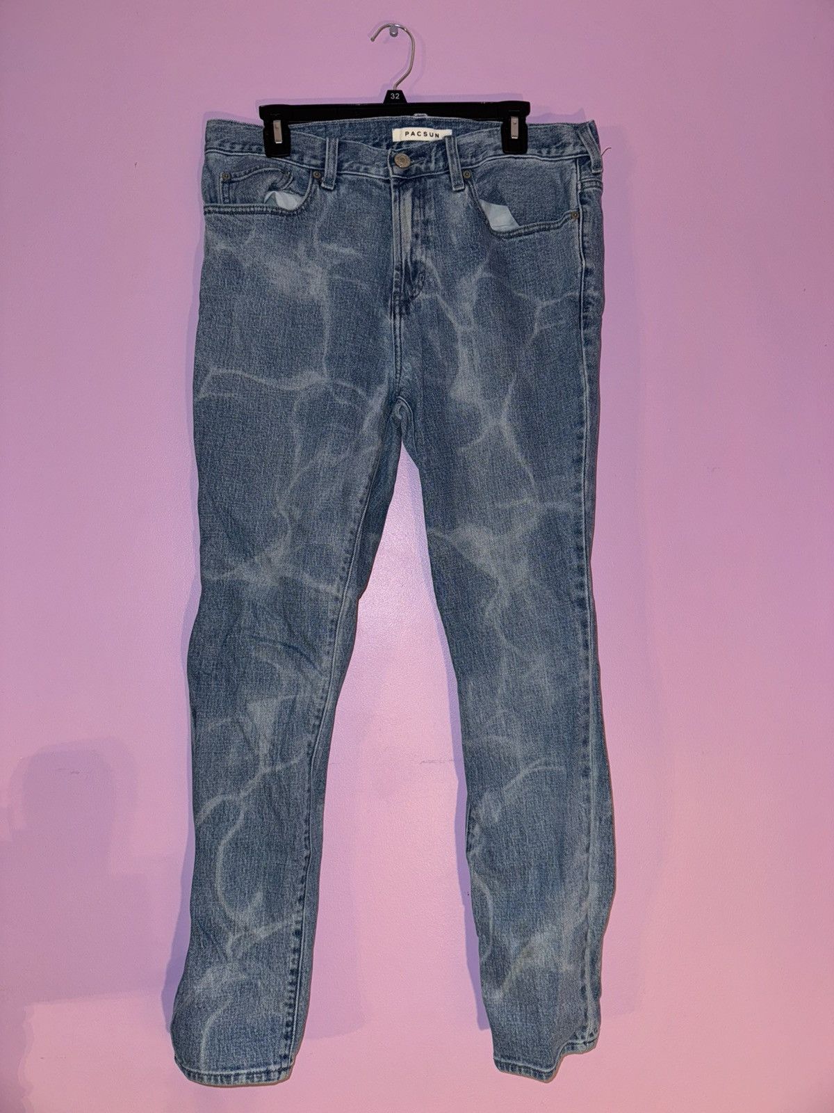Pacsun Pacsun Stacked Skinny aquatic denim Size US 32 / EU 48 - 1 Thumbnail
