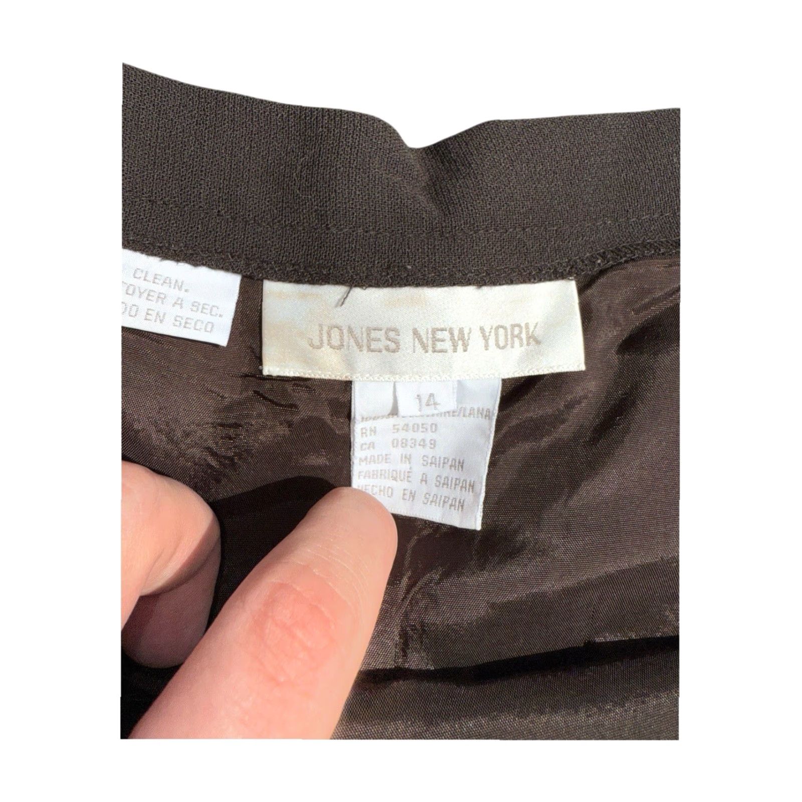 Jones New York VINTAGE Jones New York Black Pencil Skirt 14 Women 90s Knee Length Straight & Pencil Mens? Womens Size 36" / US 14 / IT 50 - 3 Thumbnail