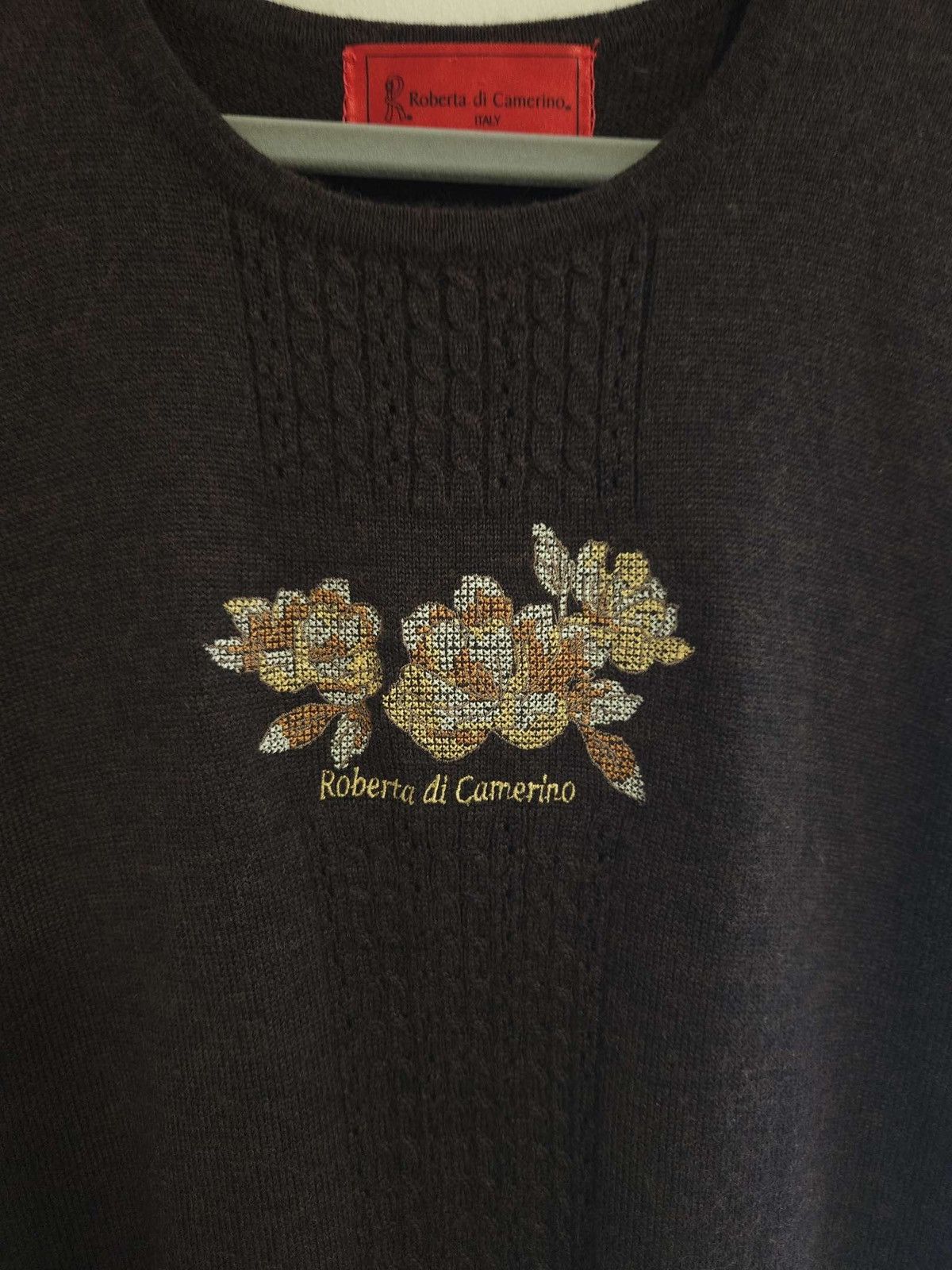 Roberta di Camerino × Vintage Vintage 100%Merino Superwash Wool Embroidery Vest By Roberta Size M / US 6-8 / IT 42-44 - 2 Thumbnail