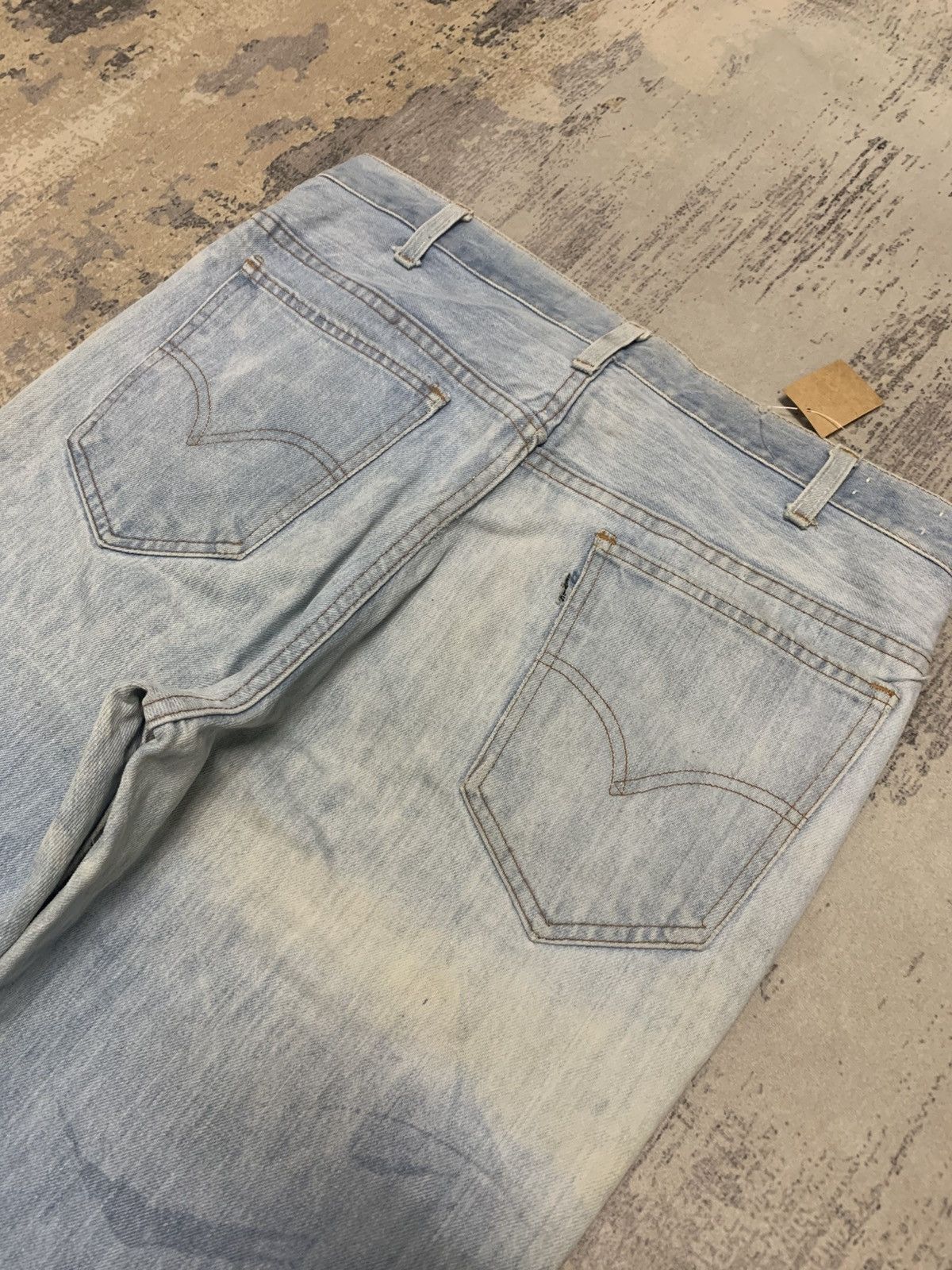 Levi's Vintage 70s Levis Big E flare jeans faded wide leg Size US 33 - 13 Thumbnail