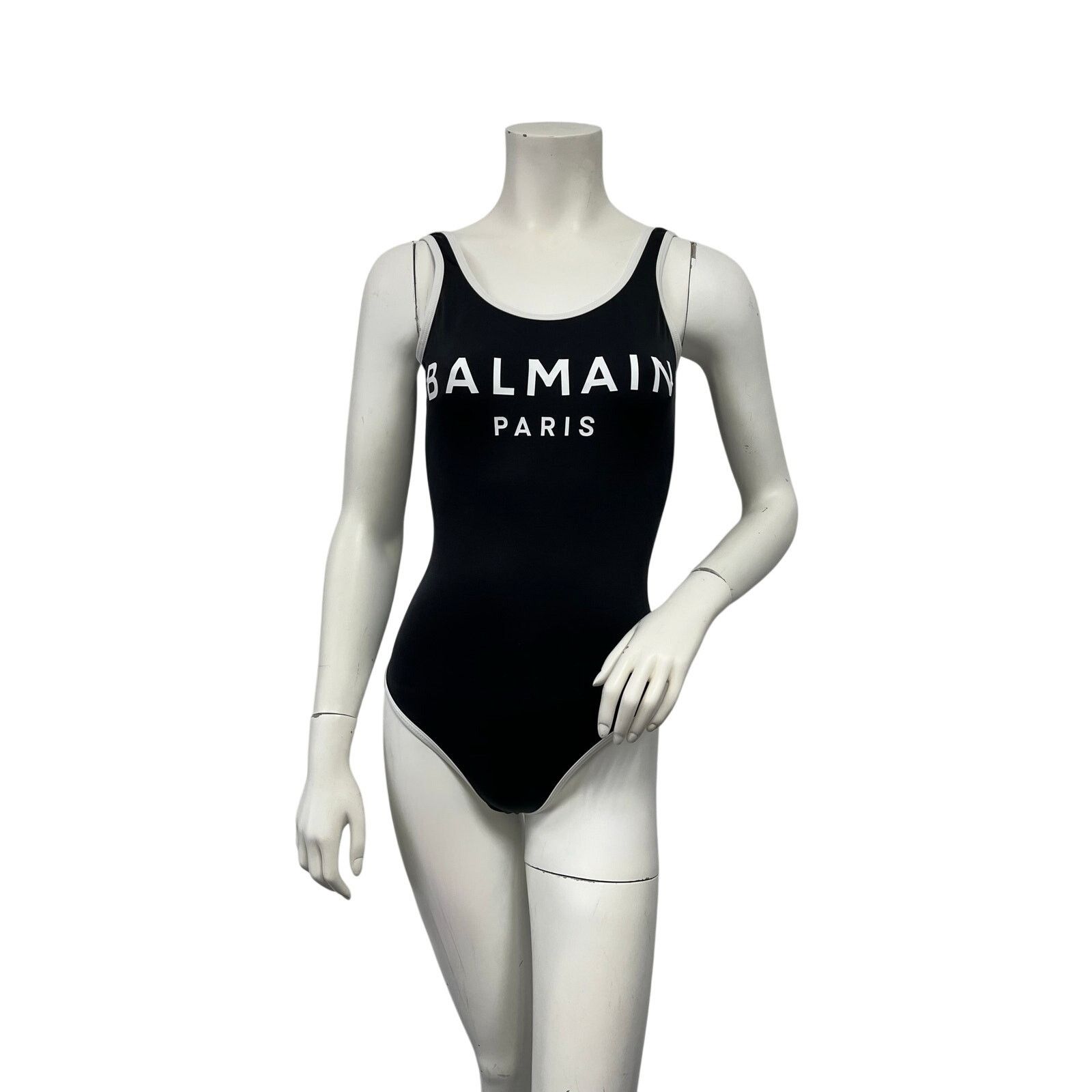 Balmain Balmain Paris Black Logo One Piece Swimsuit Size ONE SIZE - 1 Thumbnail