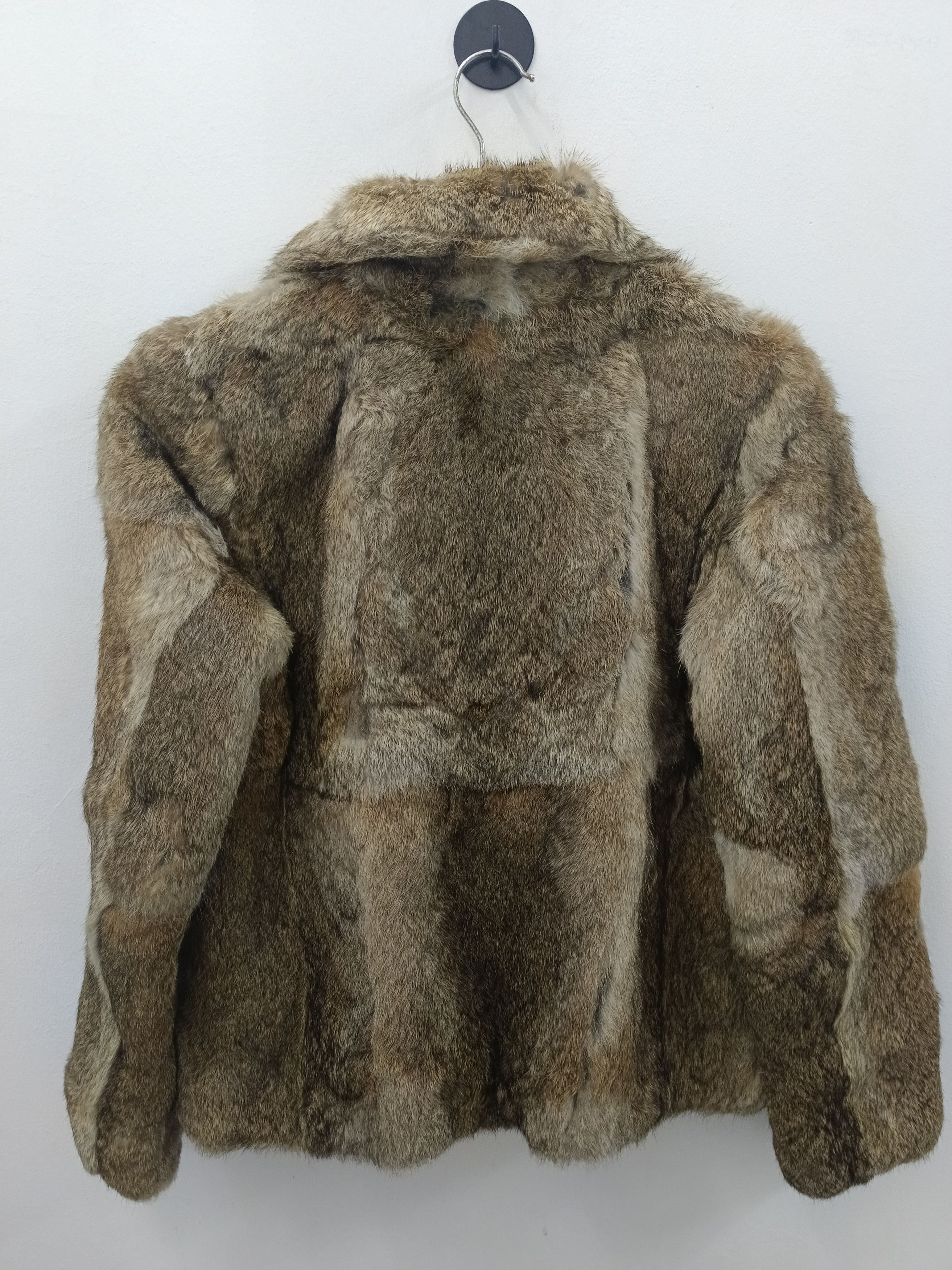Vintage Vintage Real Rabbit Fur Cropped O-Twobross Jacket Brown Size M / US 6-8 / IT 42-44 - 2 Thumbnail