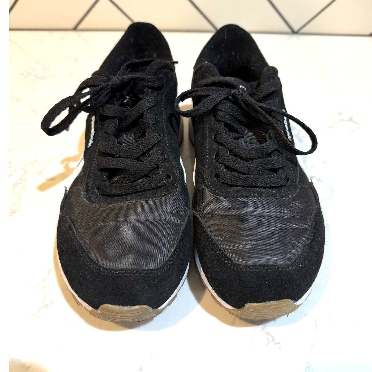 Reebok Reebok Rewind Run sneakers black white suede classic sz 9.5 Size US 9.5 / IT 39.5 - 3 Thumbnail