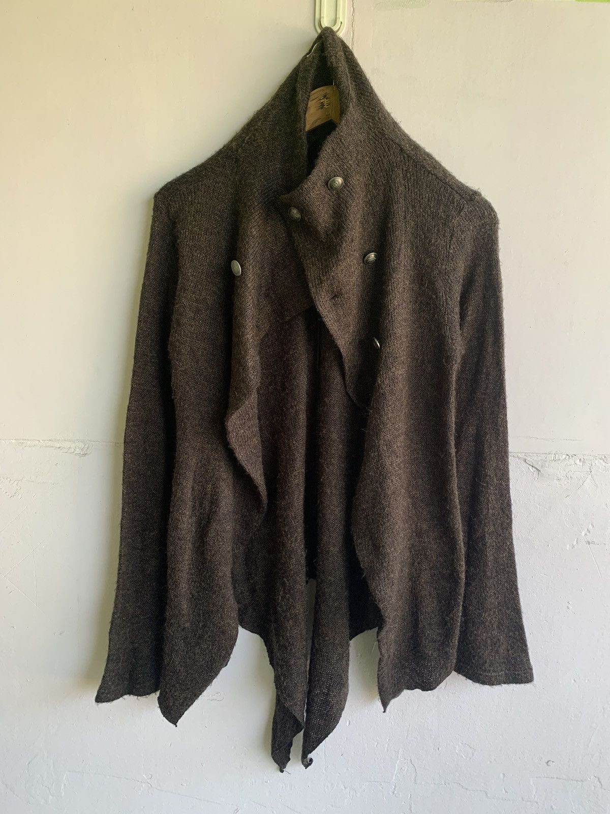 Tornado Mart 💥Vtg Japanese Fashion Designer Algonquin Knitwear Cardigan Size S / US 4 / IT 40 - 2 Thumbnail