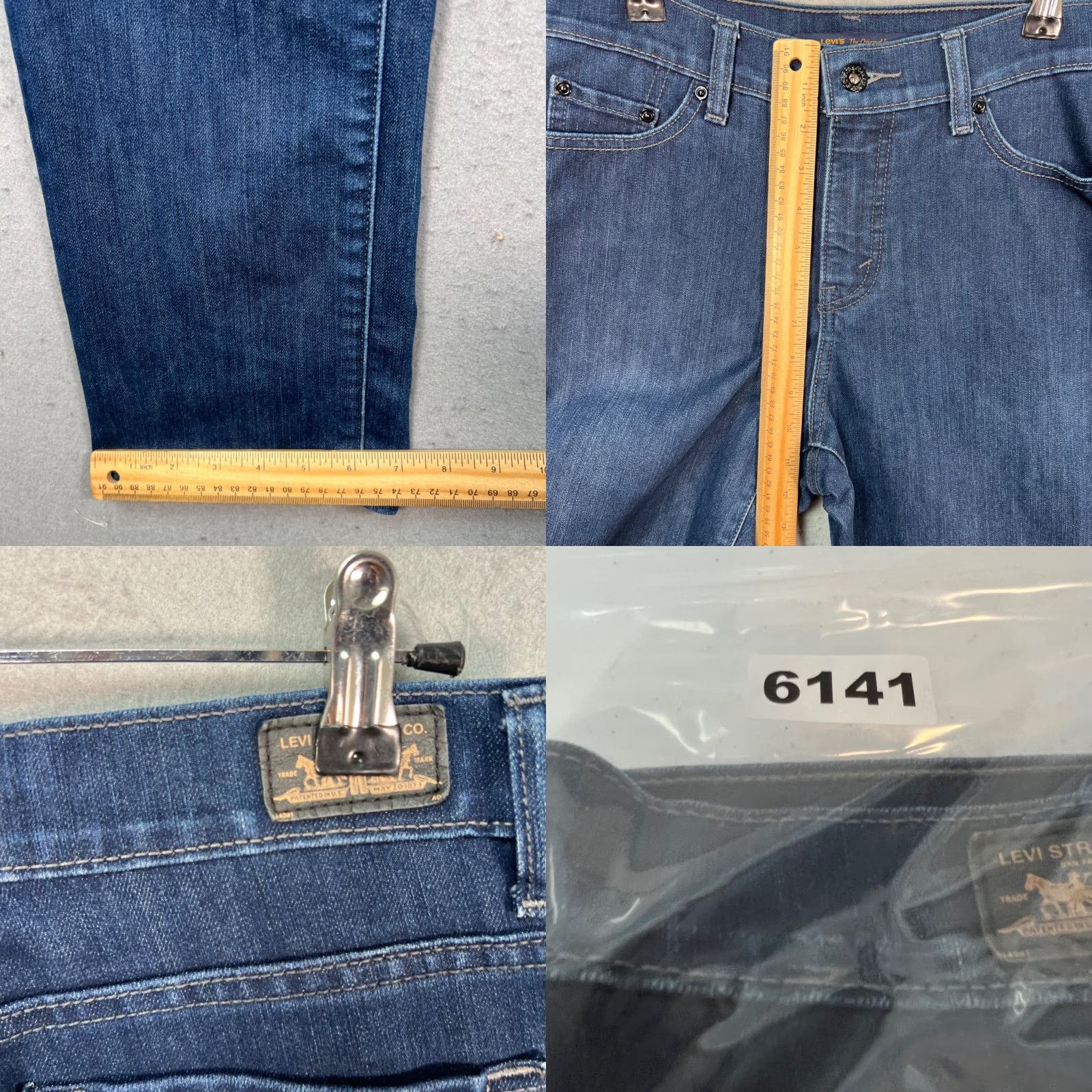 Levi's Levi's 512 Perfectly Slimming Womens Size 10M Skinny Jeans Mid Rise Blue Denim Jeans 5-Pocket Size 32" / US 10 / IT 46 - 8 Thumbnail