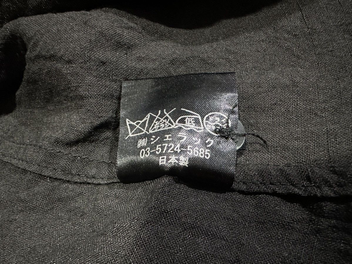 🔥Y2K Archived Shellac Black Hemp Shirt Collarless Goth Punk