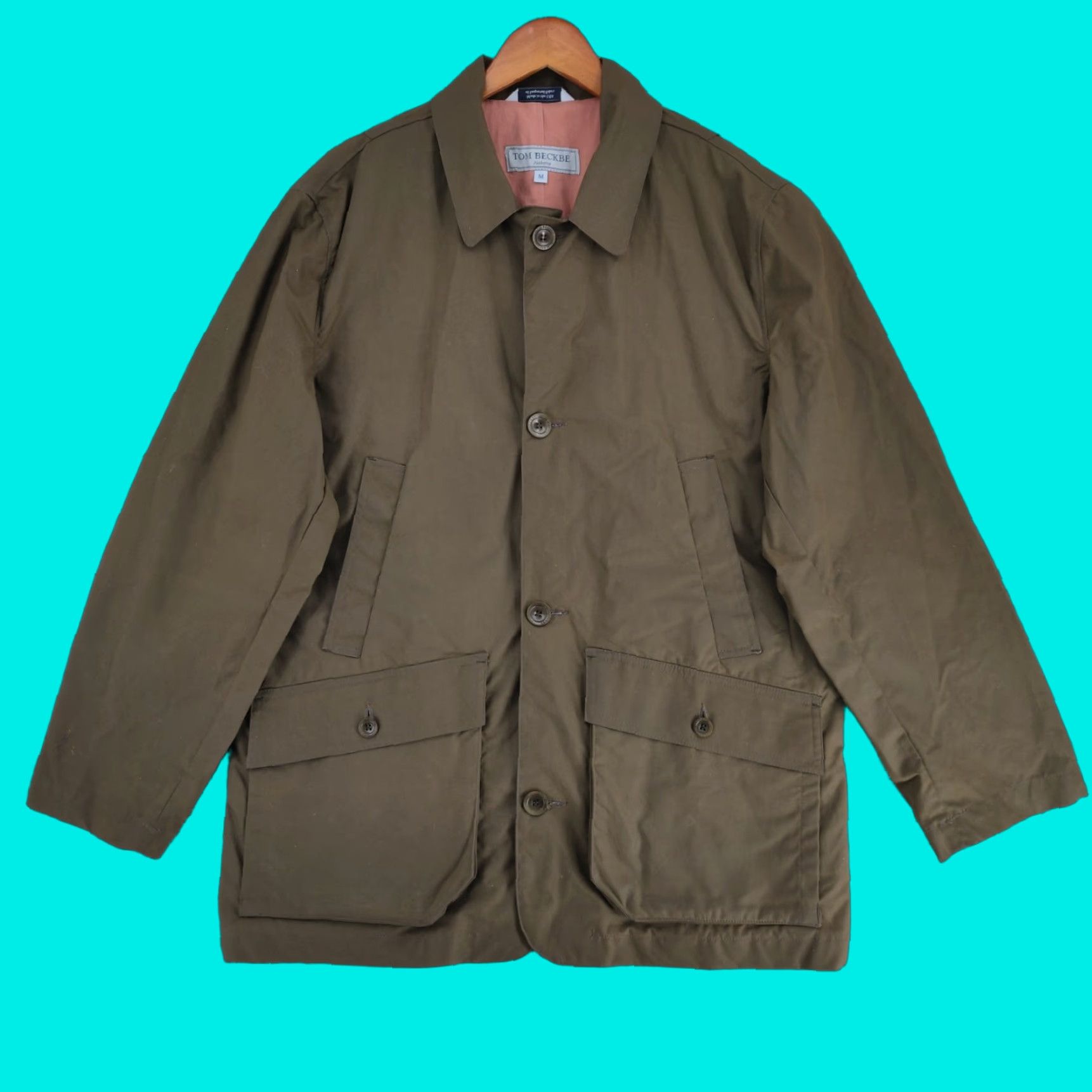 Vintage Tom Beckbe Alabama Waxed Outdoor Jacket Mens M Green Zip Snap Button Casual Size US M / EU 48-50 / 2 - 1 Thumbnail