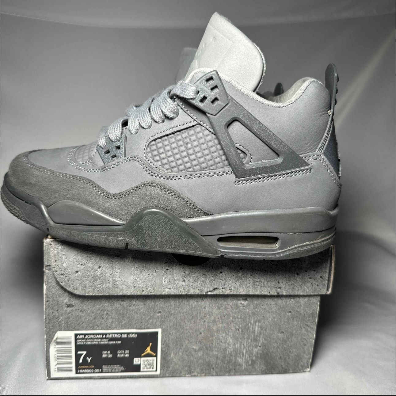 Jordan Brand × Nike Size 7 Nike Air Jordan 4 Retro SE GS Wet Cement Men's Shoes Size US 7 / EU 40 - 8 Thumbnail