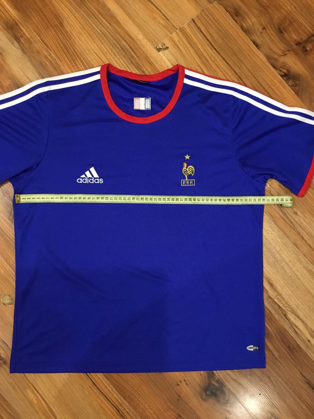 Adidas FRANCE NATIONAL TEAM 2006-2007 HOME ADIDAS TRAINING SHIRT Size US L / EU 52-54 / 3 - 5 Thumbnail