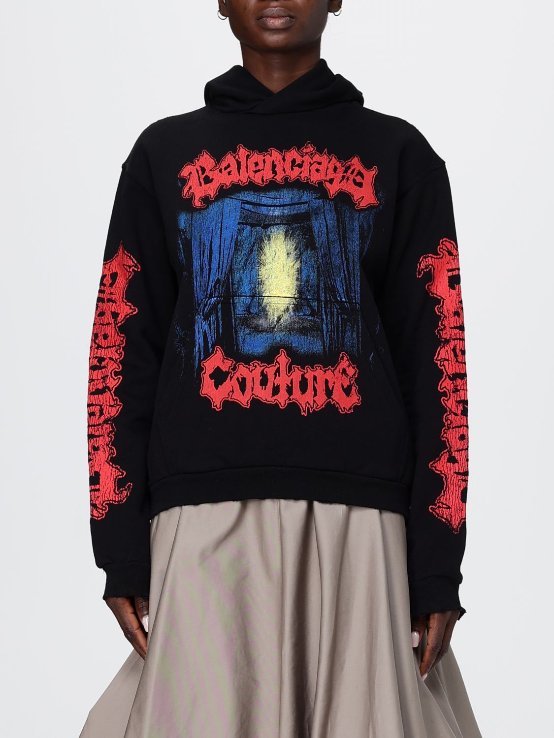 Balenciaga Balenciaga Sweatshirt Woman Black Size L / US 10 / IT 46 - 1 Thumbnail