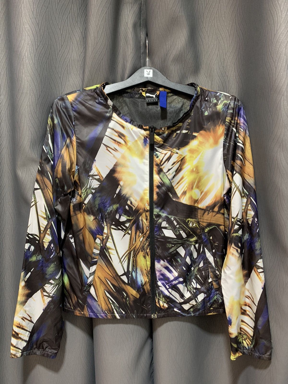 Hussein Chalayan × Puma Abstract Pattern Light Zipper Jacket Windbreaker Size S / US 4 / IT 40 - 1 Thumbnail