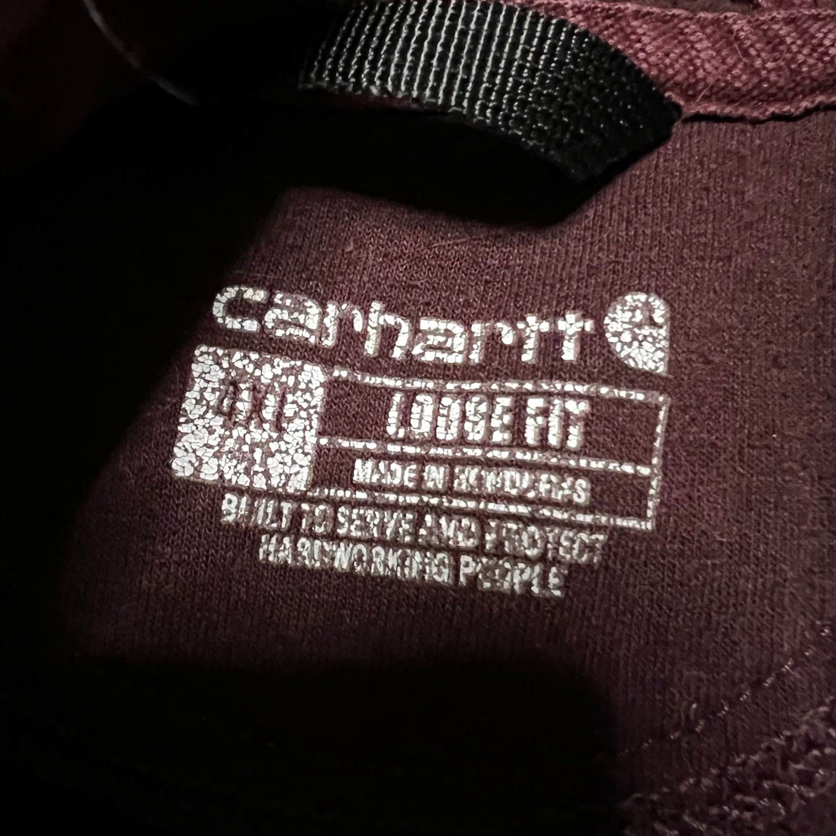 Carhartt Carhartt Hoodie Mens 4XL Relaxed Force Maroon Workwear Sweatshirt Size US XXL / EU 58 / 5 - 7 Thumbnail