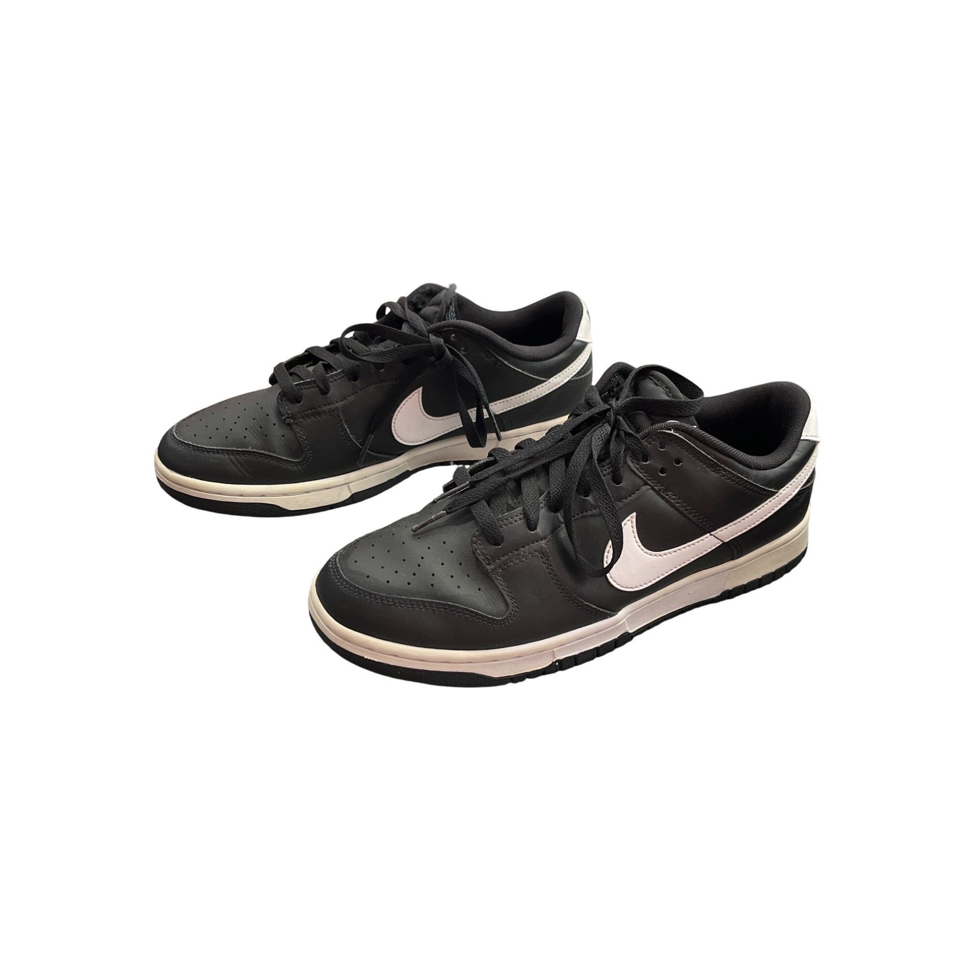 Nike Nike Mens Dunk Low Sneakers Black White Size 10 SKU 8954 Size US 10 / EU 43 - 3 Thumbnail
