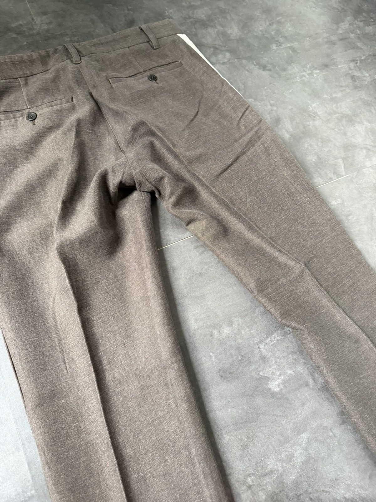 Rick Owens F/W 06 "DUSTULATOR" Striped Runway Linen & Cotton Pants M Size US 32 / EU 48 - 11 Thumbnail
